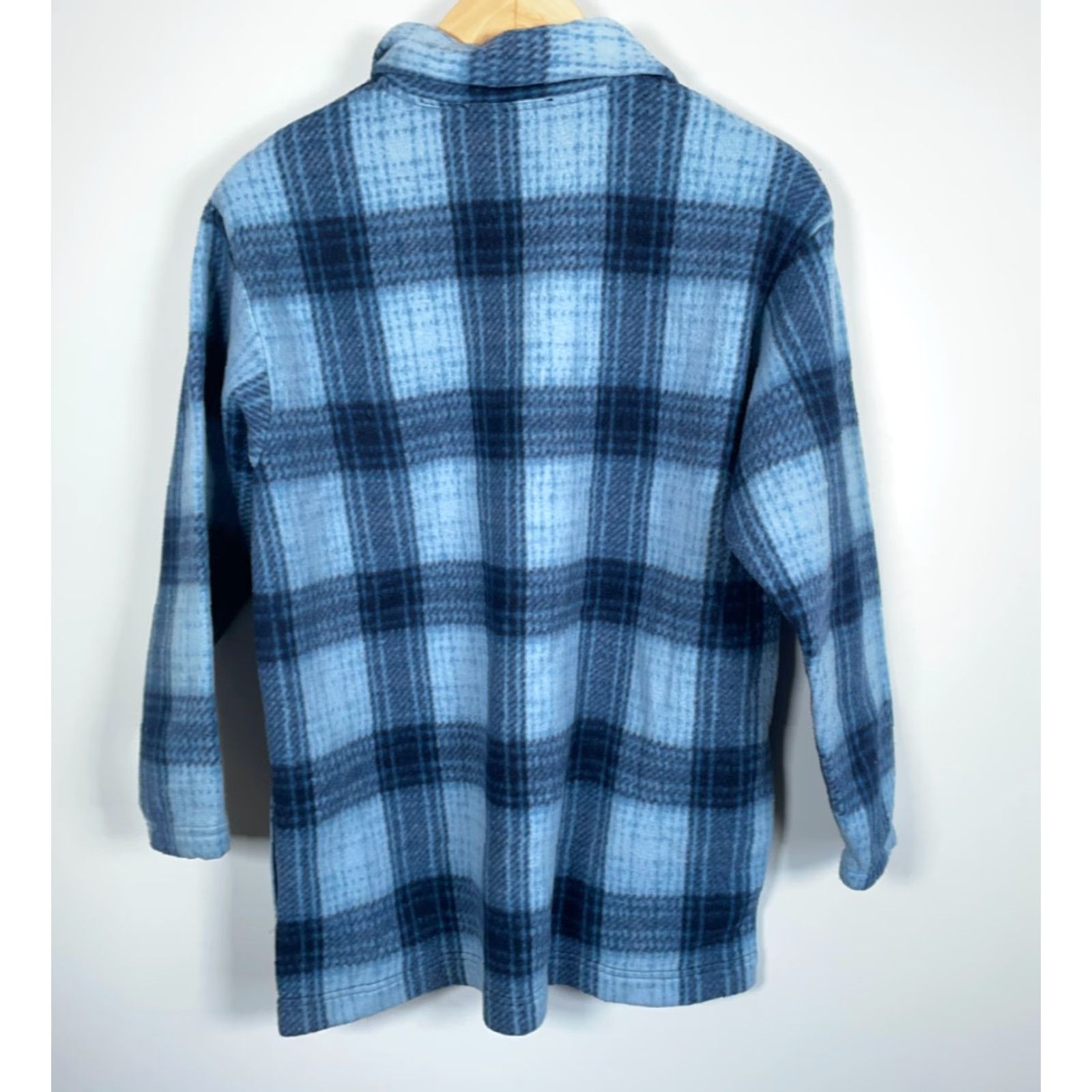 Vintage VINTAGE rue21 Fleece Jacket Blue Plaid 1/4 Zip Adult Large Mens 90s Grunge Pullover Size US L / EU 52-54 / 3 - 2 Thumbnail