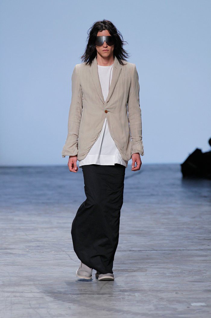 Rick Owens S/S 2012 "NASKA" Flesh One Button Blazer Size M / US 6-8 / IT 42-44 - 2 Thumbnail