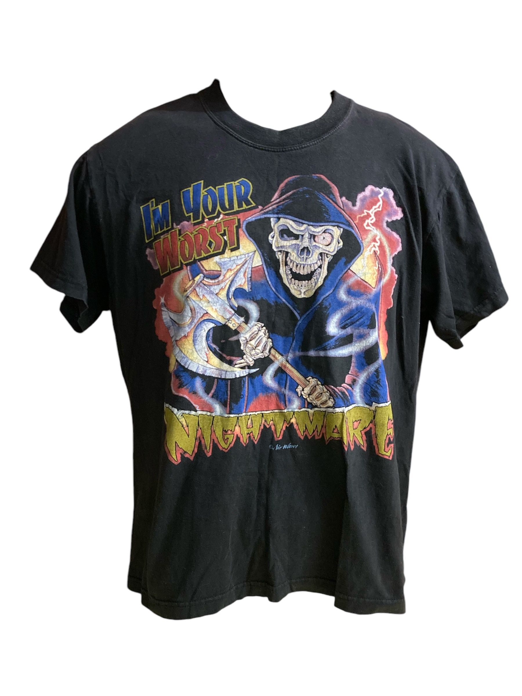Vintage Vintage I Am Your Worst Nightmare Artwork By Air Waves T Size US S / EU 44-46 / 1 - 1 Thumbnail