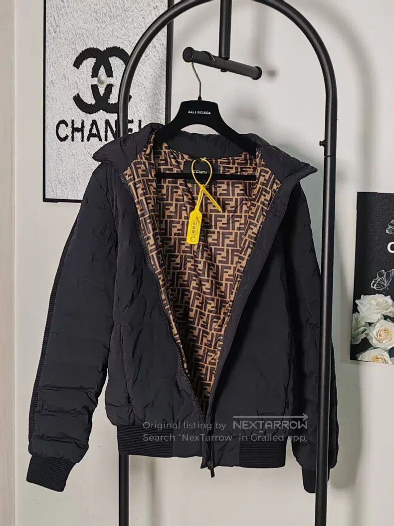 Fendi Fendi Back Embossed Logo Lined Full Print Down Jacket Size US M / EU 48-50 / 2 - 2 Thumbnail