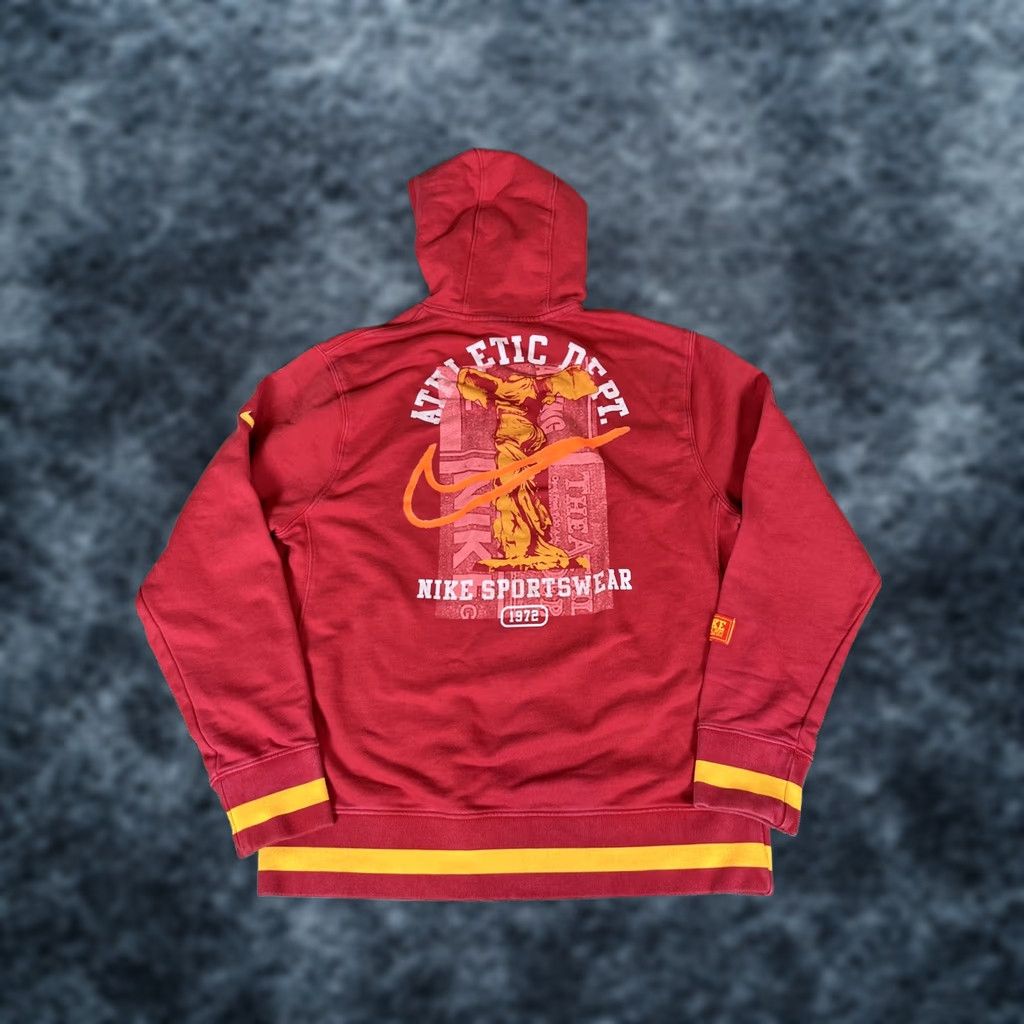 Nike Nike Hoodie Mens Large Red Fleece Graphic Athletic Department Elephant C Drawstring Hooded Pullover Size L Mens Size US L / EU 52-54 / 3 - 1 Thumbnail