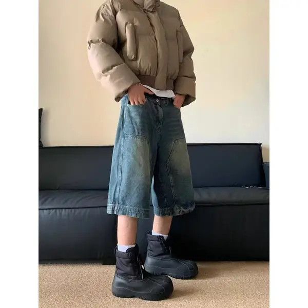 Japanese Brand Mizuho x Yumi Street washed distressed casual denim shorts Size US 32 / EU 48 - 1 Thumbnail