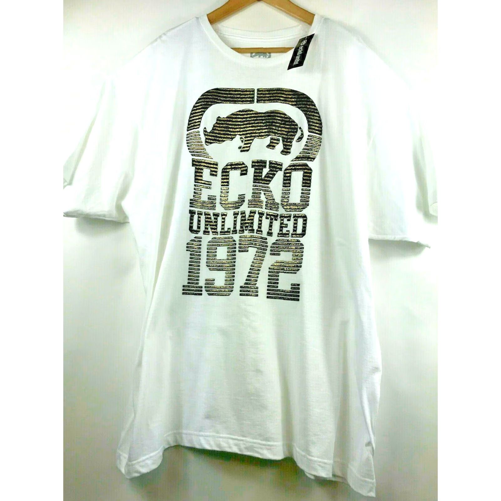 Ecko Unltd. Ecko Unltd Tee Mens Medium White T-Shirt Graphic Logo Print NEW Black Gold Rhino Graphic Tee Mens M White Logo Print Size US M / EU 48-50 / 2 - 3 Thumbnail