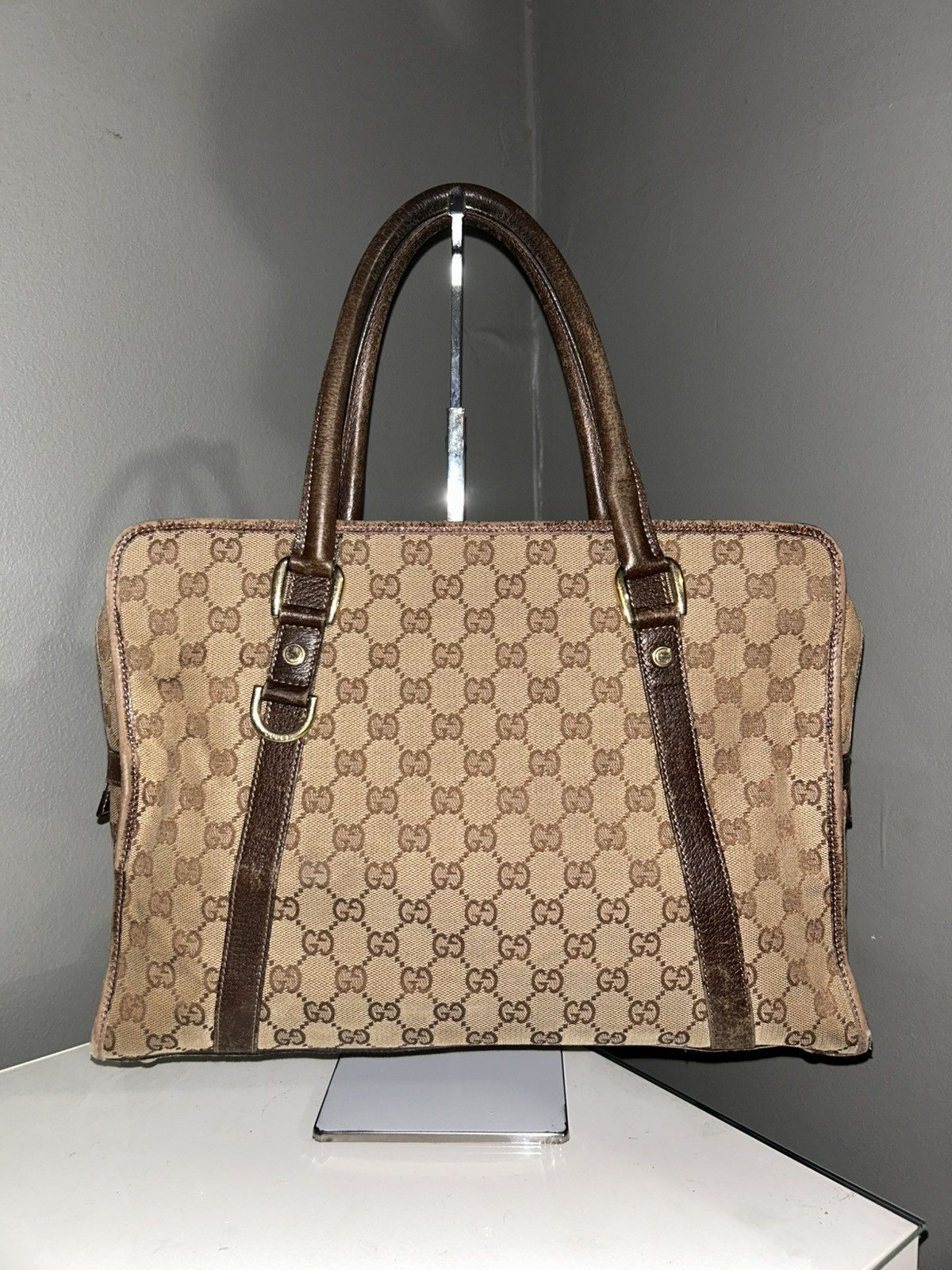 Gucci Gucci GG Canvas Boston Bag Briefcase Size ONE SIZE - 1 Thumbnail