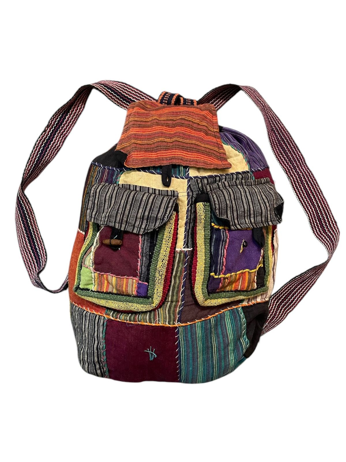 Handmade × Japanese Brand Sashiko Boro Hand Made Inspired Bag Size ONE SIZE - 2 Thumbnail