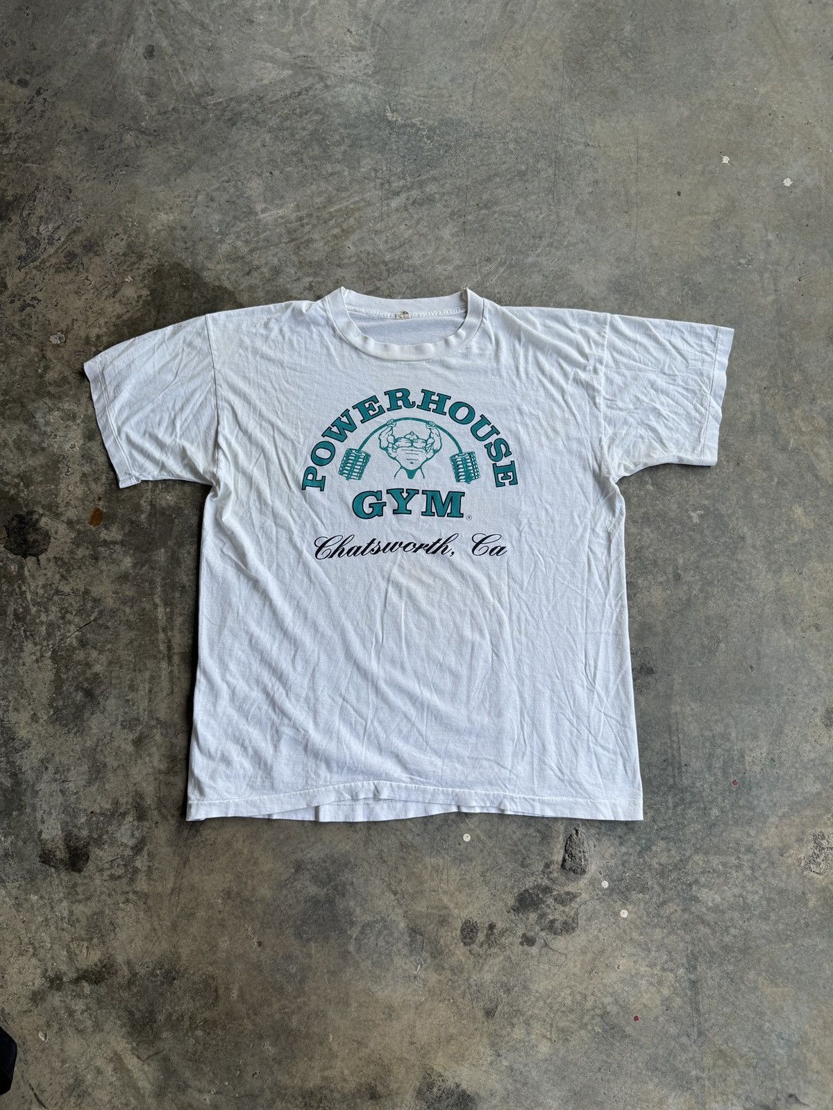 Vintage *RARE* VINTAGE 90s POWERHOUSE GYM TEE DORIAN YATES Size US XXL / EU 58 / 5 - 1 Thumbnail