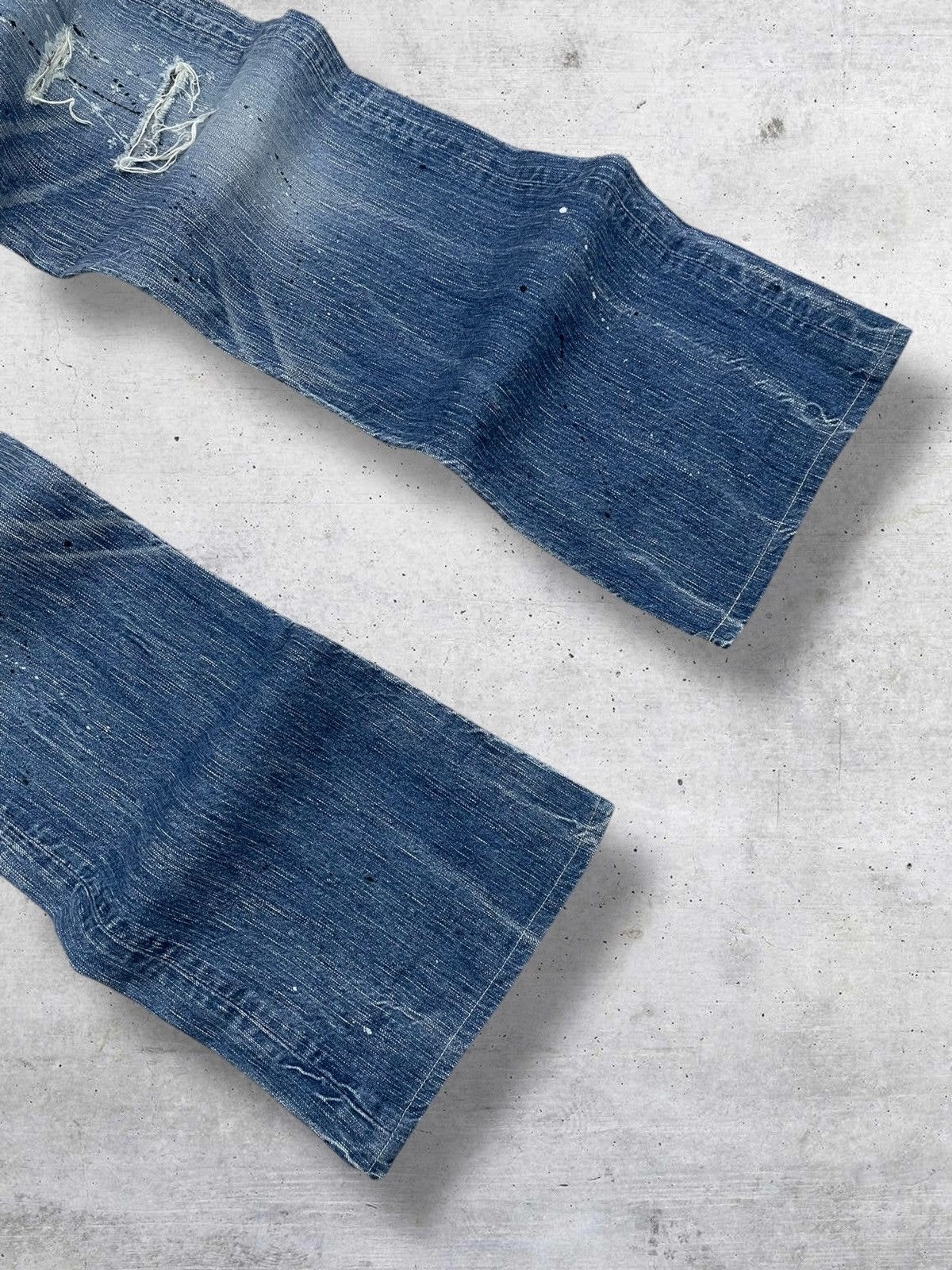 Edwin 1990S DESIGNER JAPAN EDWIN BLUE TRIP 503 DISTRESSED DENIM Size US 33 - 2 Thumbnail