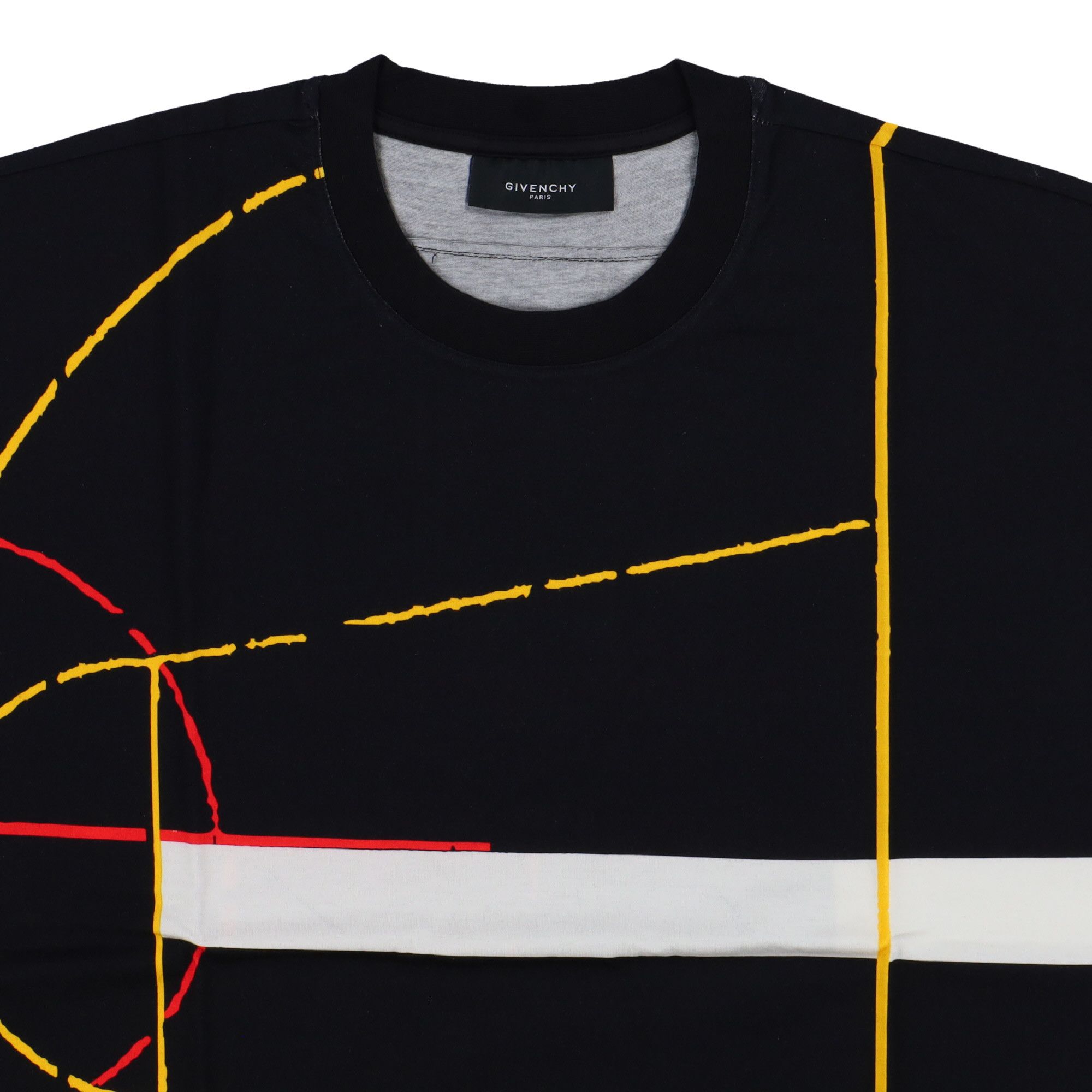 Givenchy Black Basketball Pitch Oversized T-Shirt Size US L / EU 52-54 / 3 - 4 Thumbnail