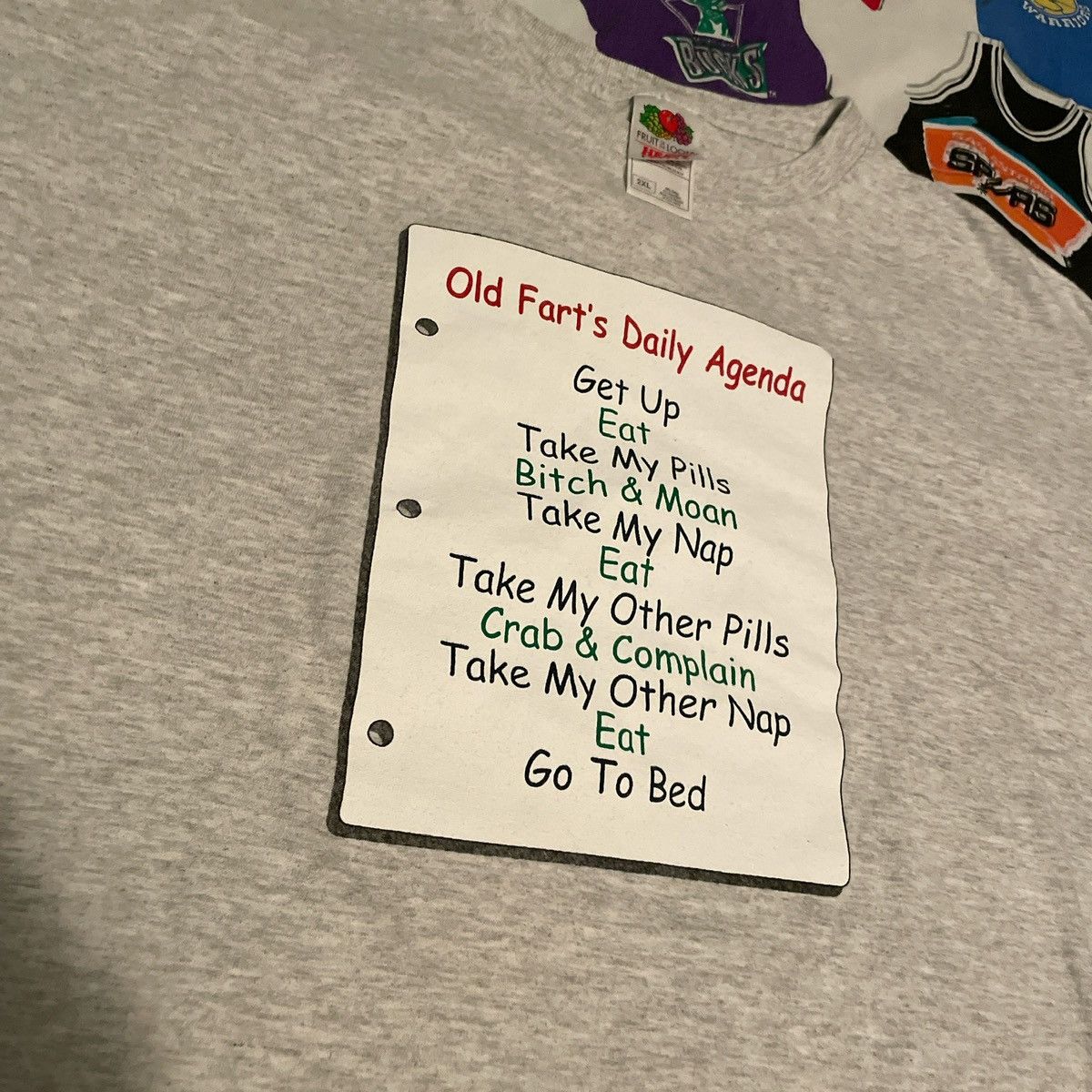 Vintage Y2K 2000s Humor Funny Parody Dad Joke Agenda Tee Size US XXL / EU 58 / 5 - 2 Thumbnail