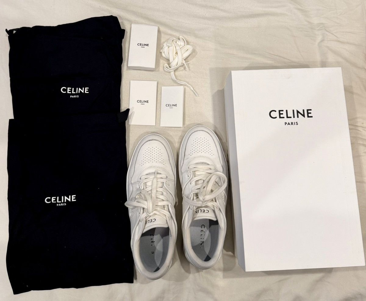 Celine CELINE CT-04 White Leather Low Top Sneakers EU 40 Size US 7 / EU 40 - 1 Thumbnail