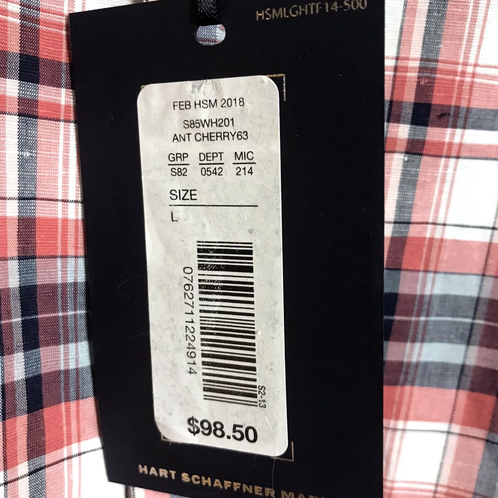 Hart Schaffner Marx Hart Schaffner Marx Shirt Mens Large Long Sleeve Plaid Antique Cherry Button-Down Casual Classic American Size US L / EU 52-54 / 3 - 4 Thumbnail