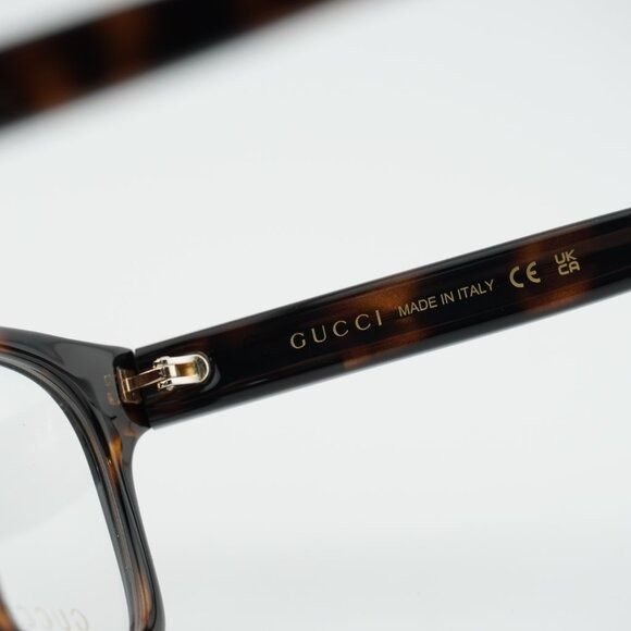 Gucci Gucci GG2108O 002 Eyeglasses Havana 55mm Square Frame Size ONE SIZE - 7 Thumbnail