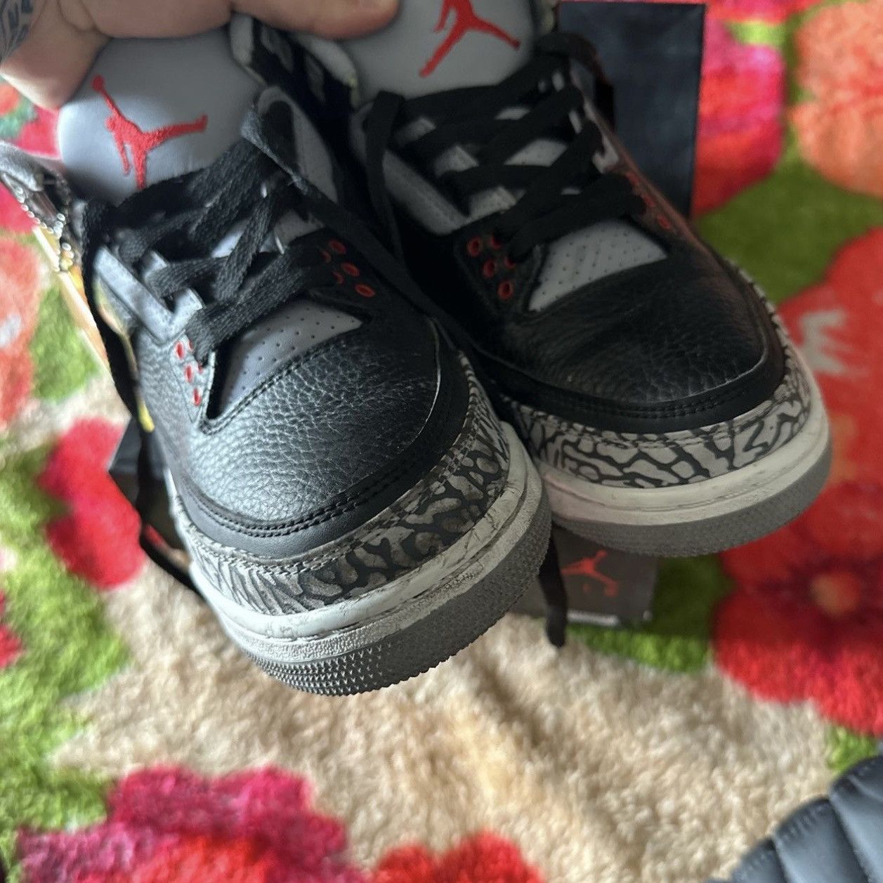 Jordan Brand × Nike Air Jordan 3 Retro Black Cement 2018 Size US 8.5 / EU 41-42 - 7 Thumbnail