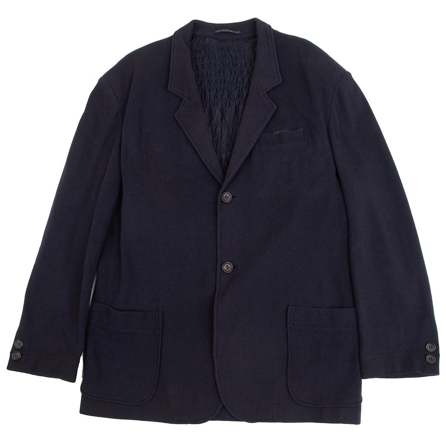Yohji Yamamoto Yohji Yamamoto Back Shearing Gathered Double Jacket Size US M / EU 48-50 / 2 - 3 Thumbnail
