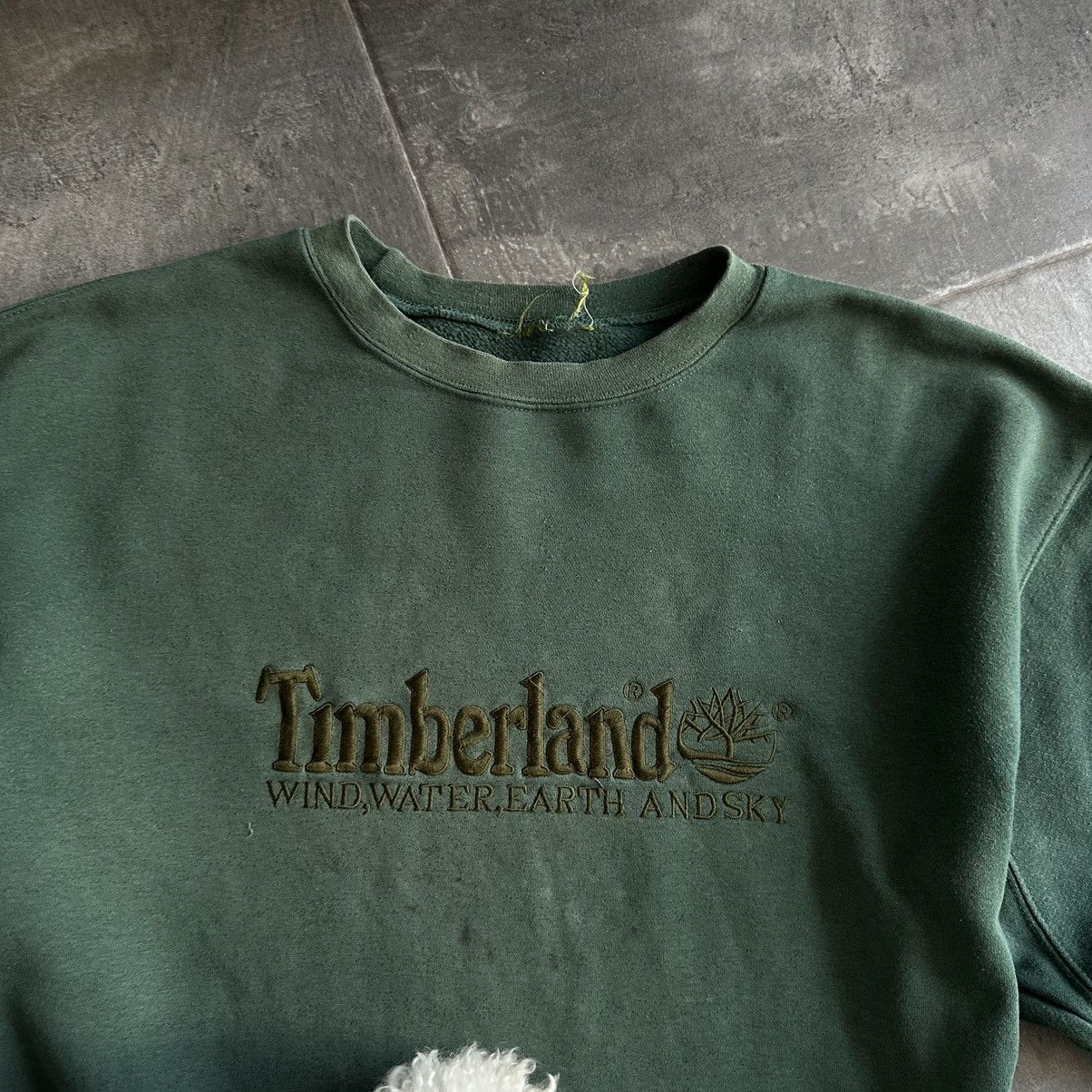 Timberland × Vintage Vintage Timberland Sweatshirt Big Logo Distressed Fit 90s Size US XL / EU 56 / 4 - 8 Thumbnail