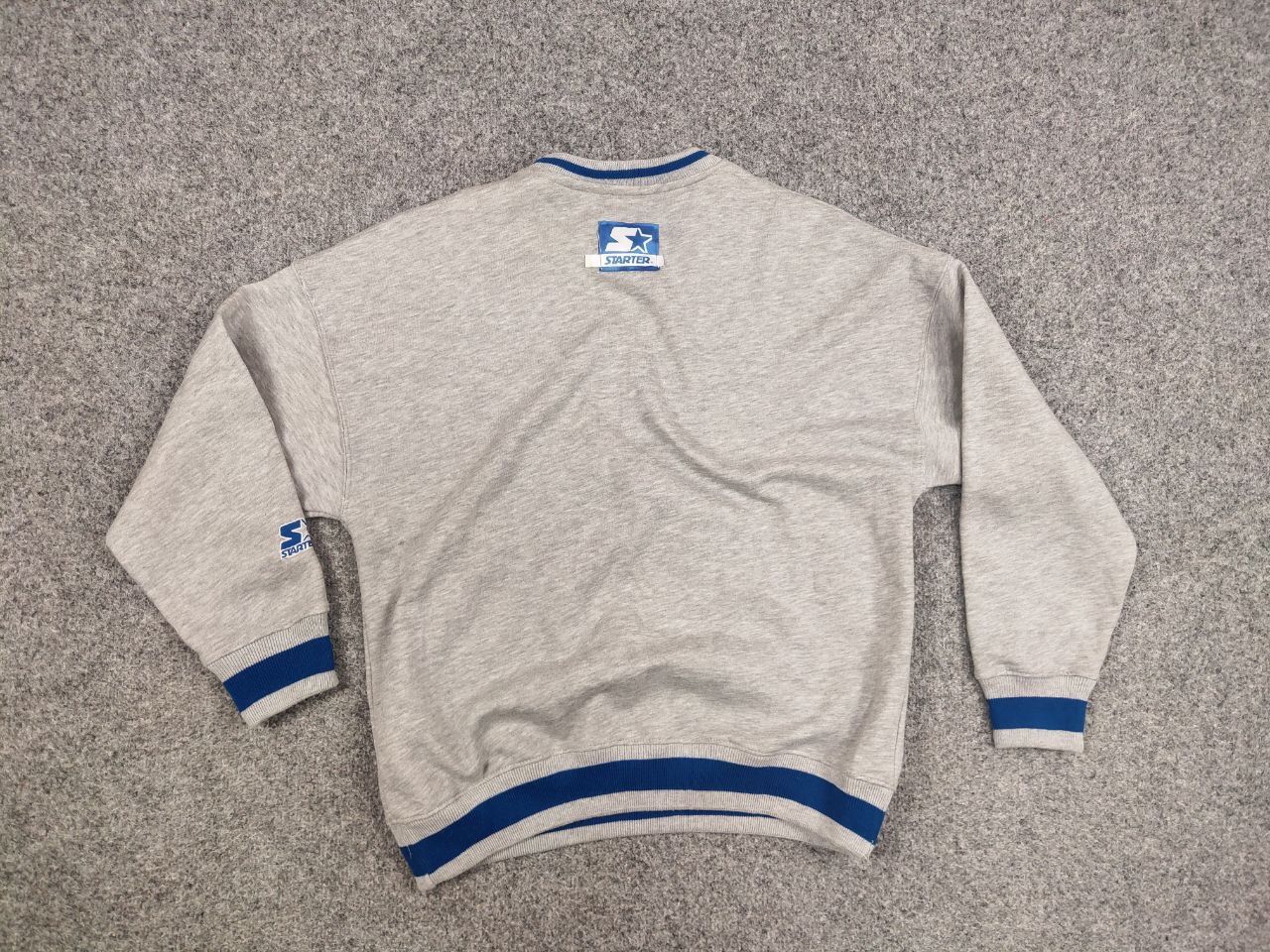 Starter Vintage Starter Blue embroidered Logo Crew Chek Sweatshirt Size US S / EU 44-46 / 1 - 16 Thumbnail