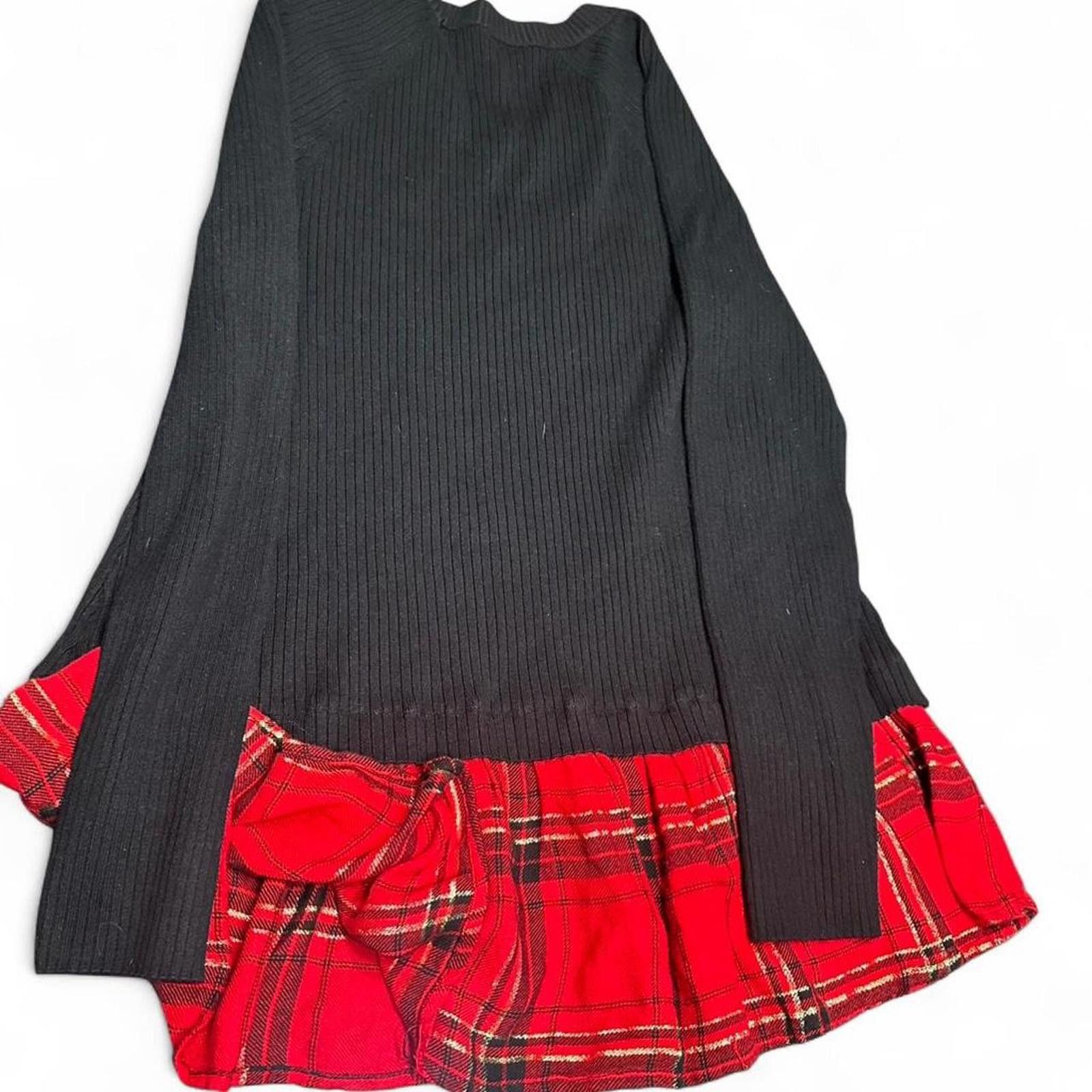 Other Black sweater with red tartan underneath #goth #punk Size XL / US 12-14 / IT 48-50 - 3 Thumbnail