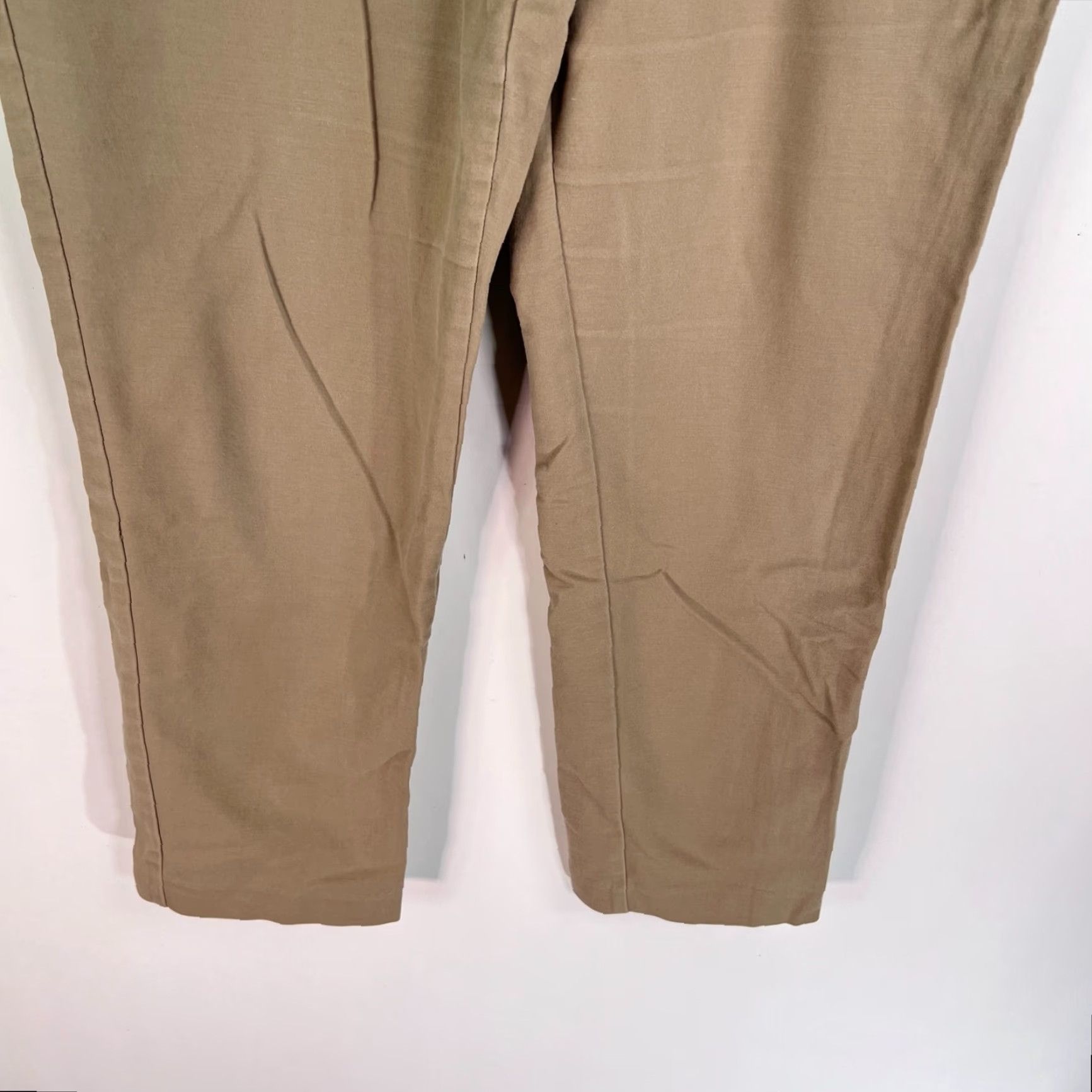 Van Heusen Van Heusen Women's Khakis Pants Size 14 36X27 Stretch Cotton Blend Brown Casual Workwear Size 36" / US 14 / IT 50 - 3 Thumbnail