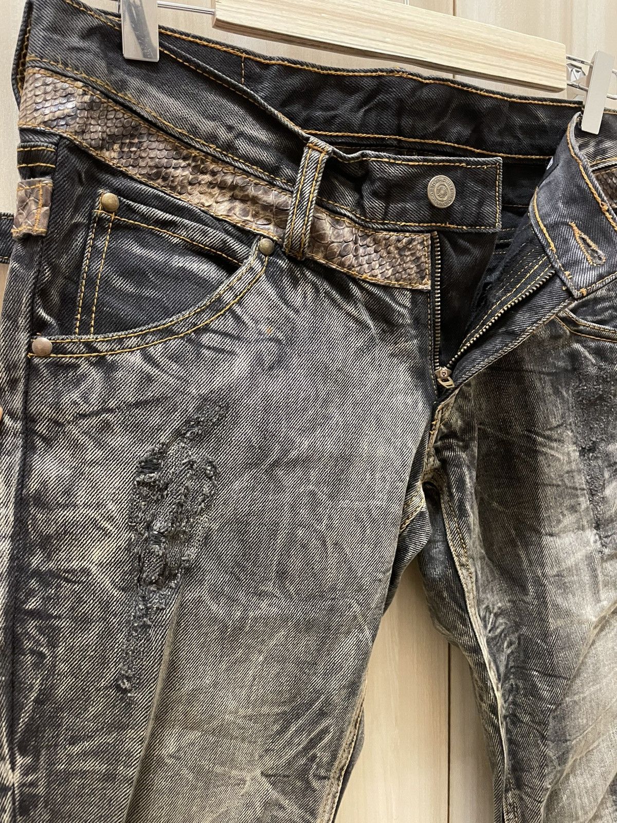 Tornado Mart Tornado Mart Phyton Skin Flare Jeans Size 31" - 4 Thumbnail