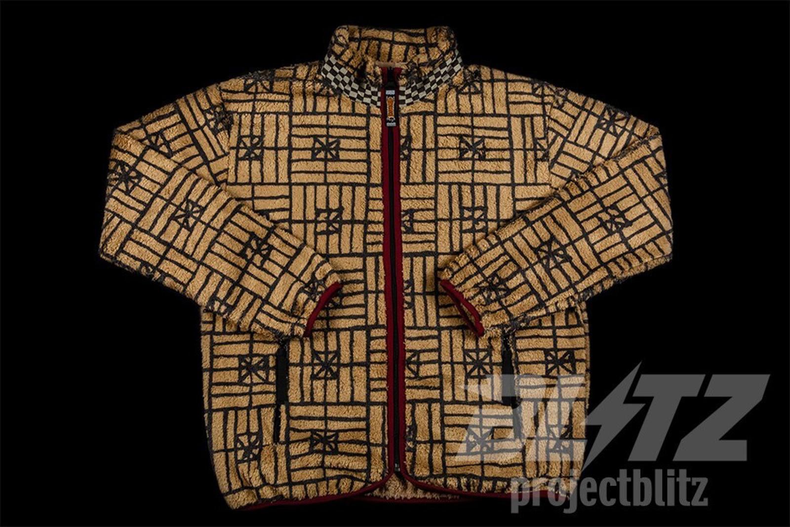 Kapital Kapital Fork Domino Pattern Fleece Zip Blouson Beige Size 4 Size US XL / EU 56 / 4 - 2 Thumbnail