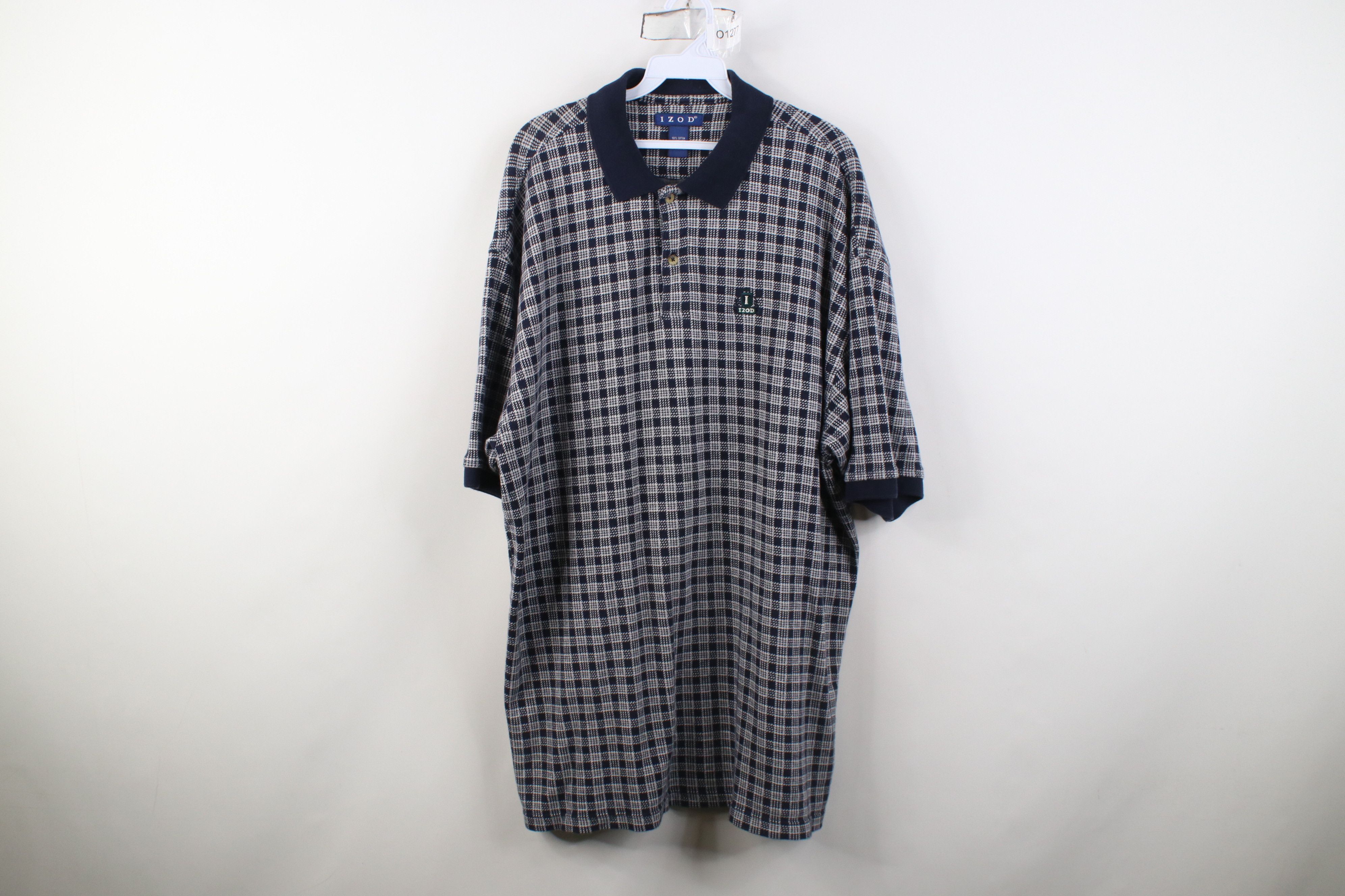 Vintage Vintage 90s Streetwear Plaid Baggy Fit Knit Golf Polo Shirt Size US XL / EU 56 / 4 - 1 Thumbnail