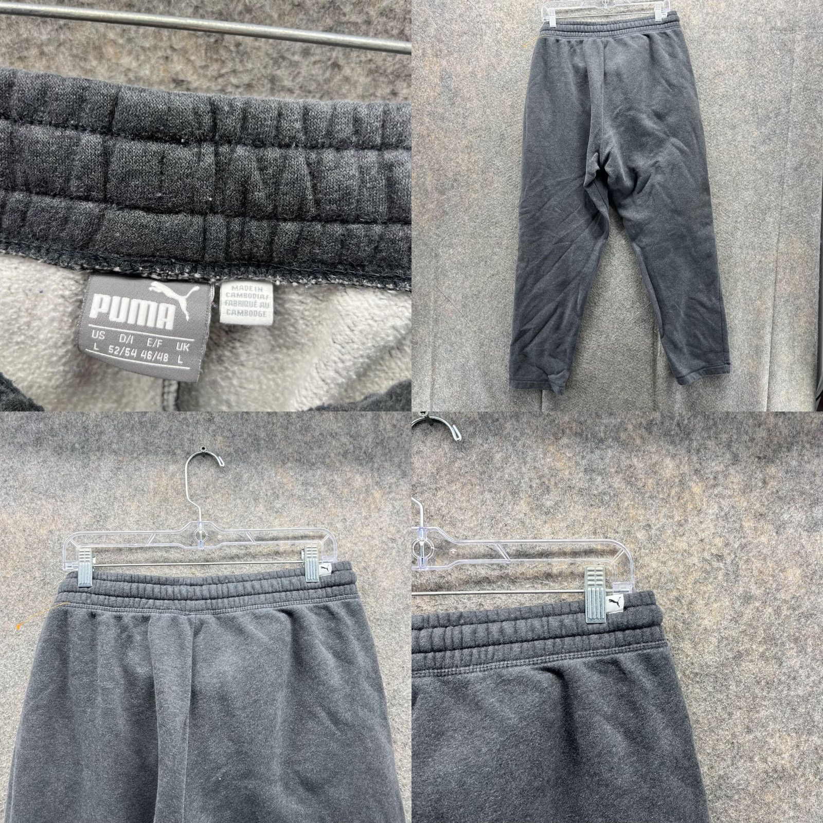 Puma Puma Sweatpants Men Large Gray Fleece Elastic Waist Pockets Sweatpants Athletic Training Casual Shorts? Size US 33 - 8 Thumbnail