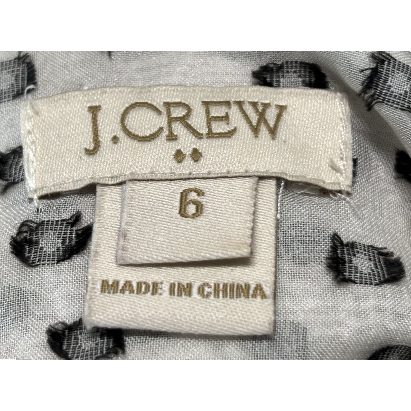 J.Crew Women’s J. Crew Factory Swiss Dot Sheer Blouse Top Sz 6 High neck EUC Size M / US 6-8 / IT 42-44 - 7 Thumbnail