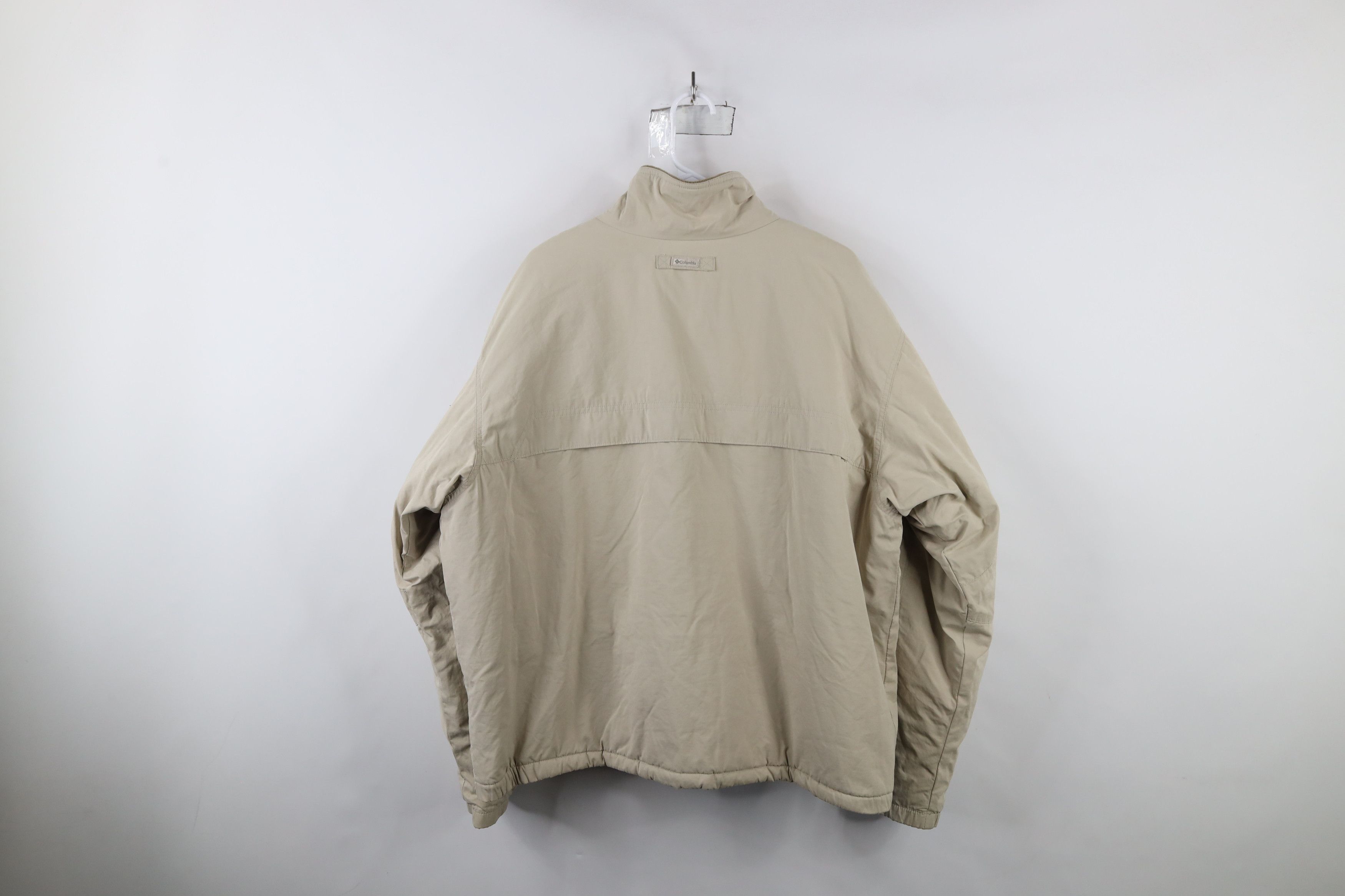 Columbia × Vintage Vintage 90s Columbia Lined Full Zip Bomber Jacket Beige Size US XL / EU 56 / 4 - 12 Thumbnail