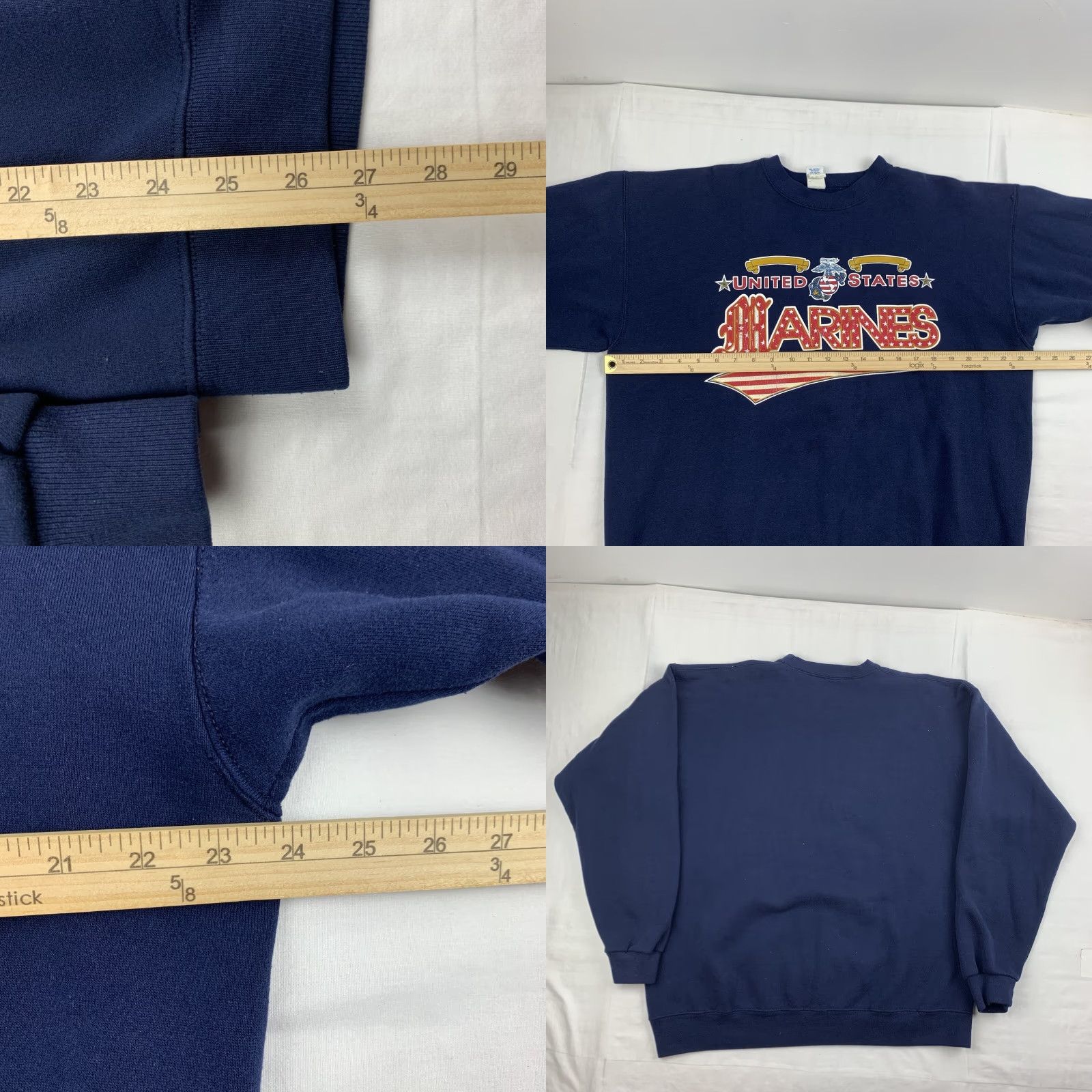 Soffe VINTAGE Marines Sweatshirt Soffe Adult XL Blue Logo 90s USA Military Shirt Mens Size US XL / EU 56 / 4 - 8 Thumbnail