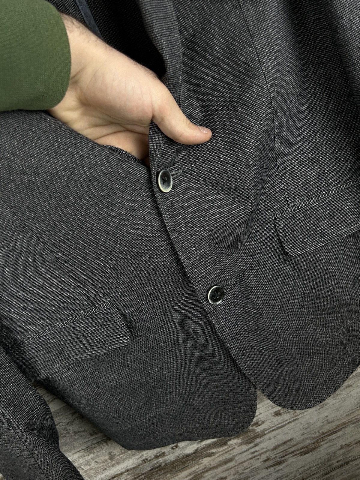 Hugo Boss × Vintage Mens Hugo Boss Blazer grey luxury jacket slim fit 42R / 52 Size 42R - 5 Thumbnail