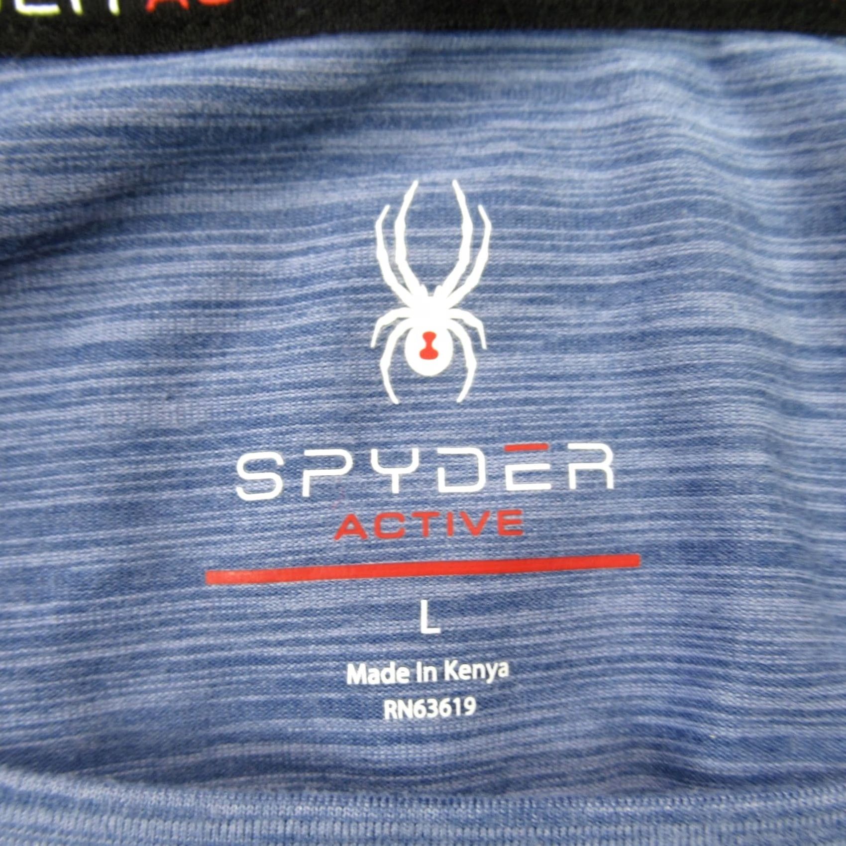 Spyder Spyder Shirt Womens Large Long Sleeve Crew Neck Pullover Lightweight Workout Blue Shirt Size L / US 10 / IT 46 - 3 Thumbnail