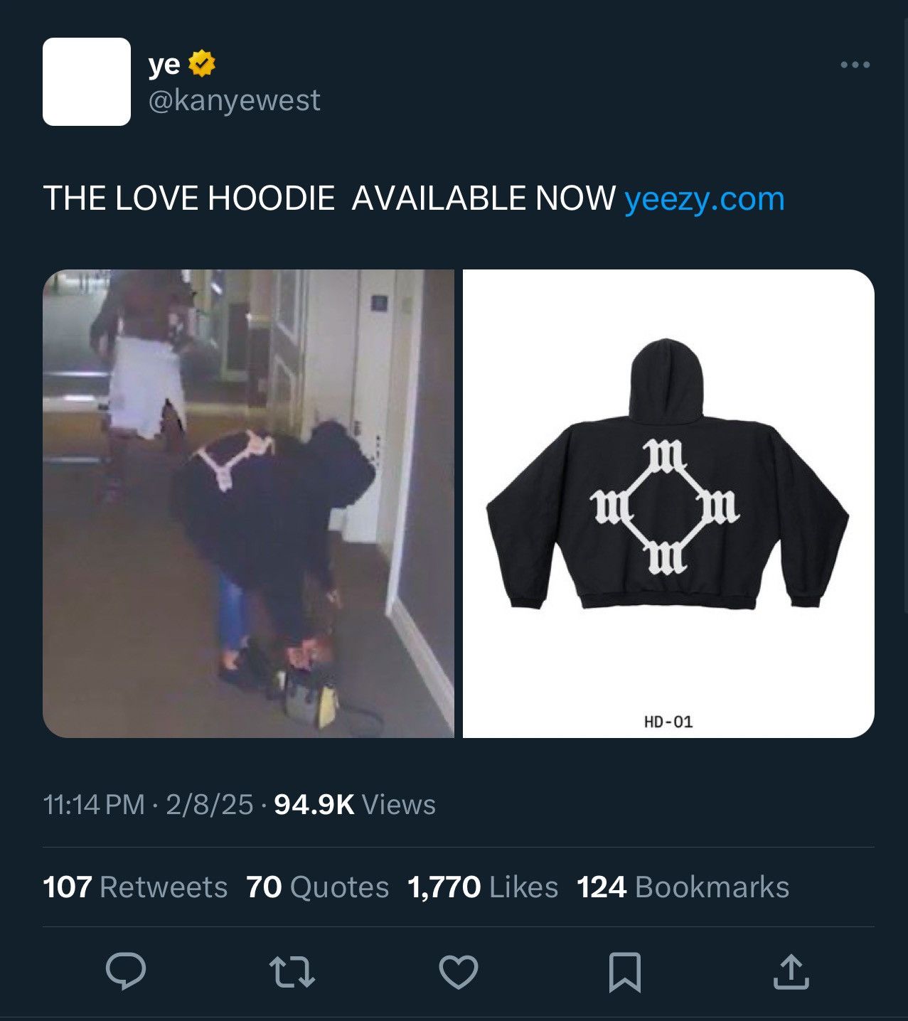Yeezy Yeezy So Help Me God Hoodie HD-01 Black Size US XL / EU 56 / 4 - 3 Thumbnail