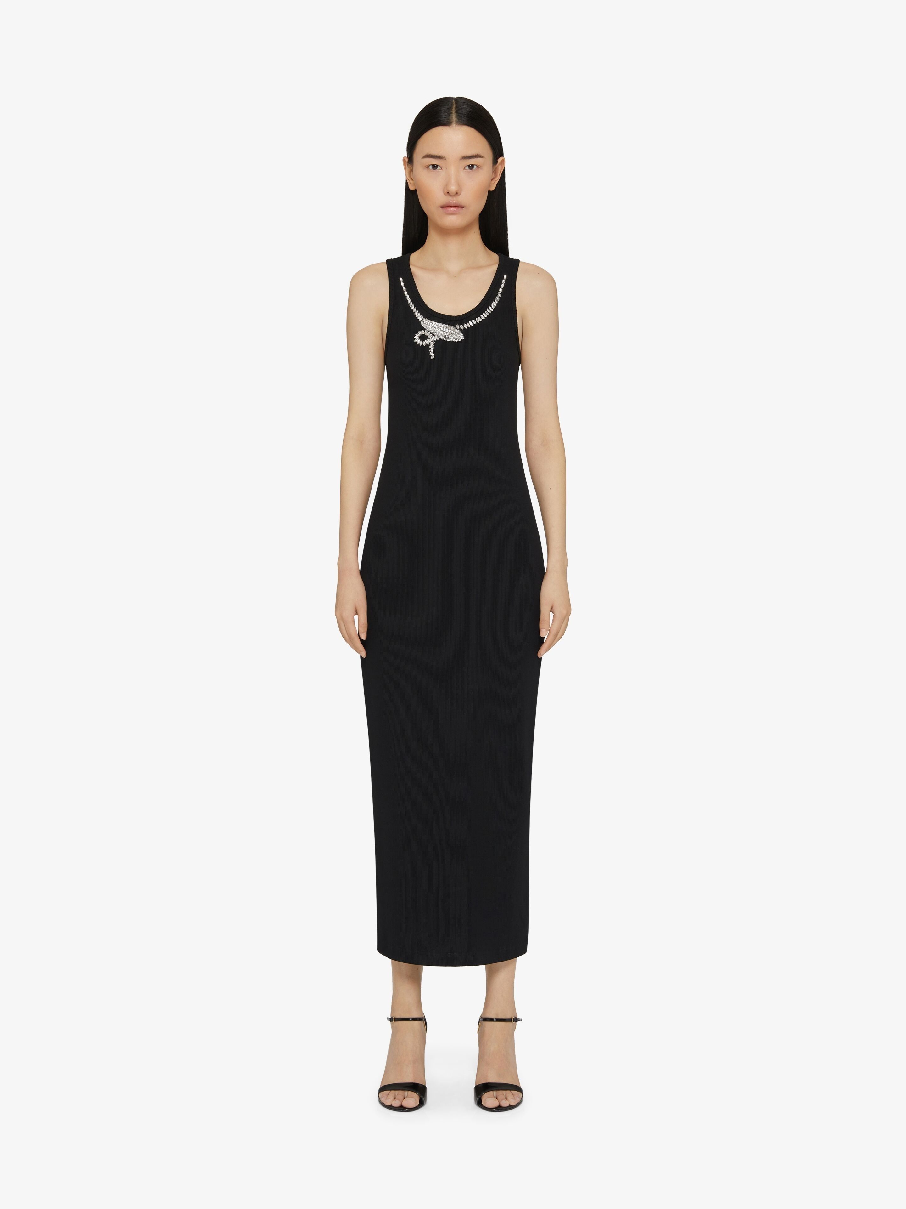 Givenchy o1w1db10825 Rib Tank Dress in Black Size L / US 10 / IT 46 - 2 Thumbnail