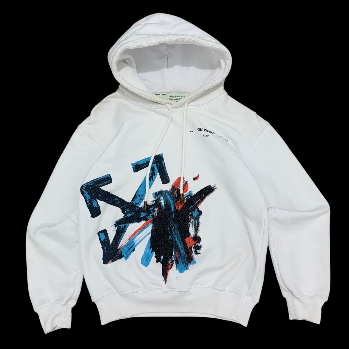 Off-White Off-White Brush Arrow Oversize Hoodie Size US XXS / EU 40 - 1 Thumbnail