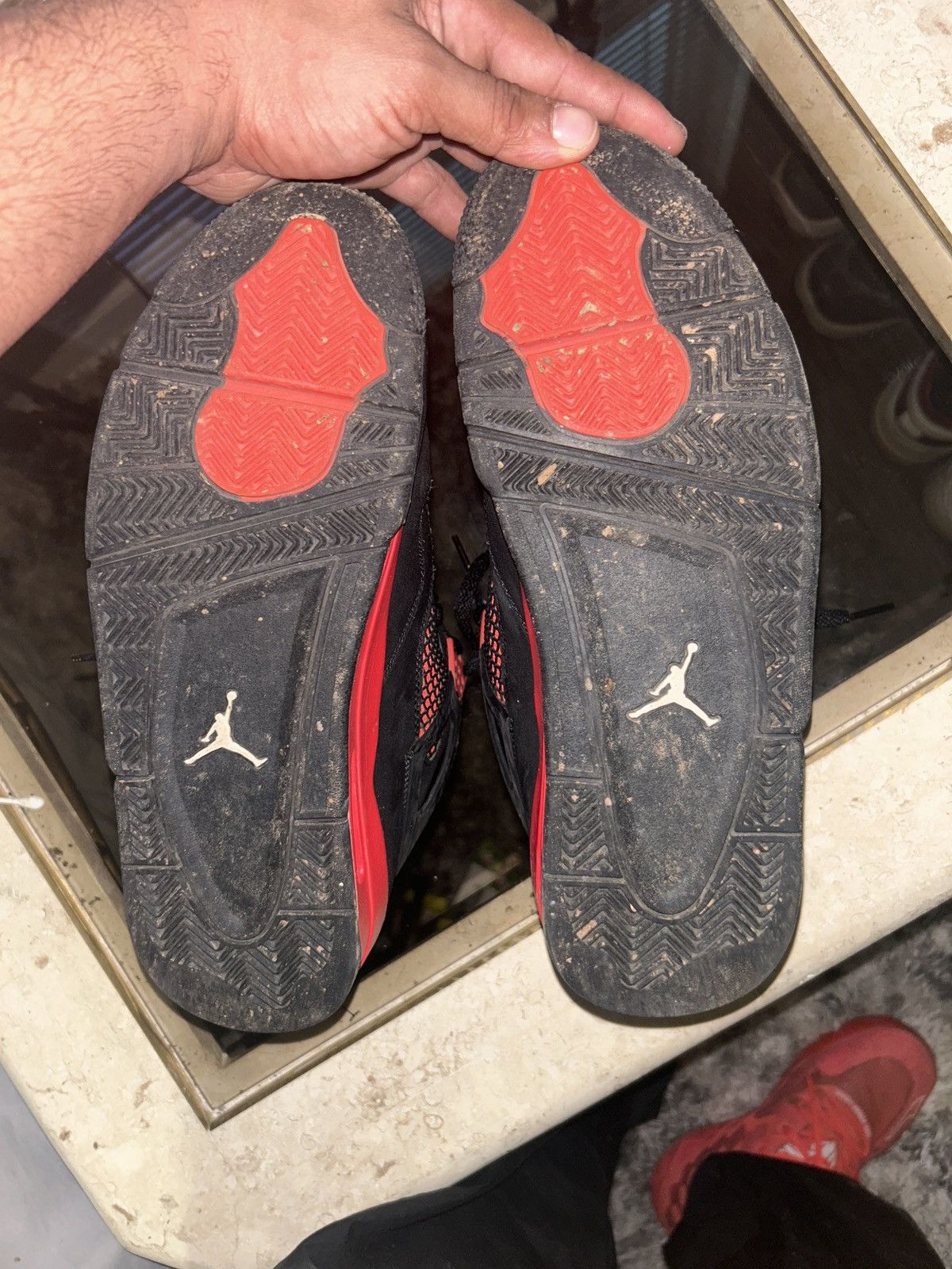 Jordan Brand Jordan 4 retro”Red Thunder” Size US 9 / EU 42 - 5 Thumbnail