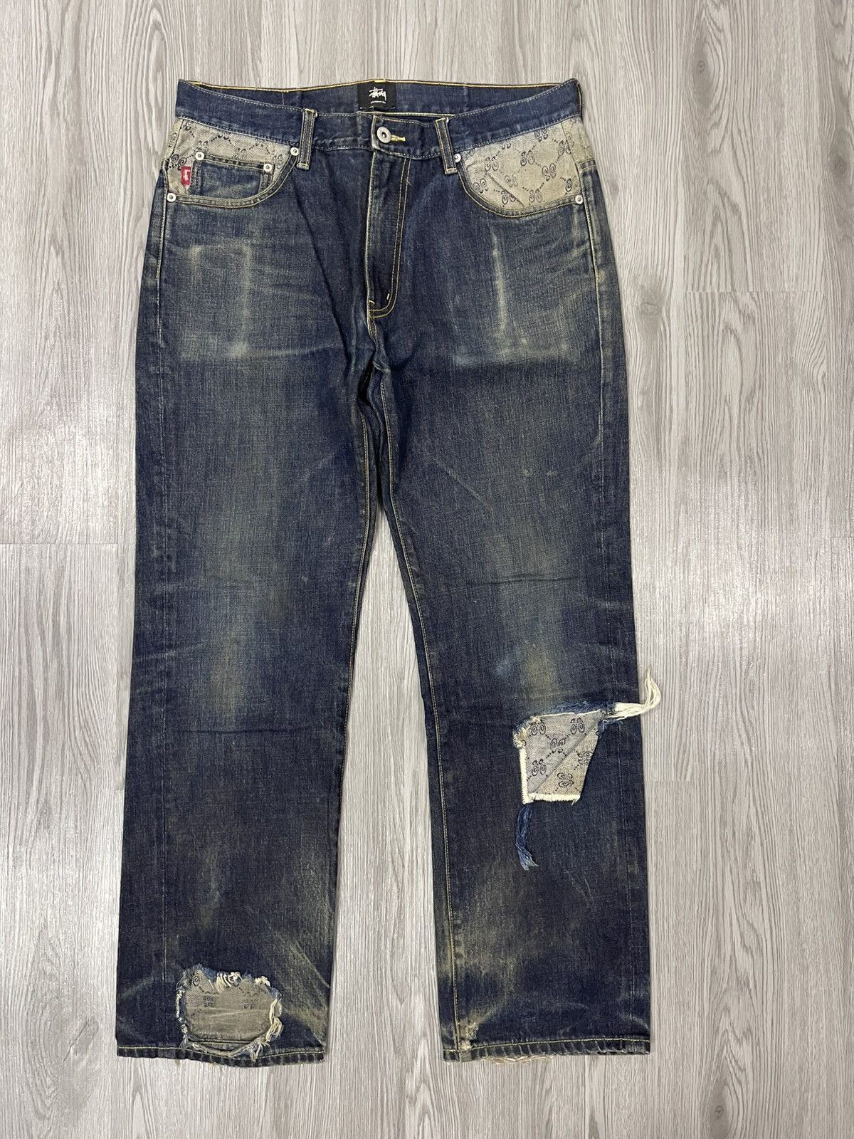 Stussy Stussy ripped denim Size US 32 / EU 48 - 2 Thumbnail