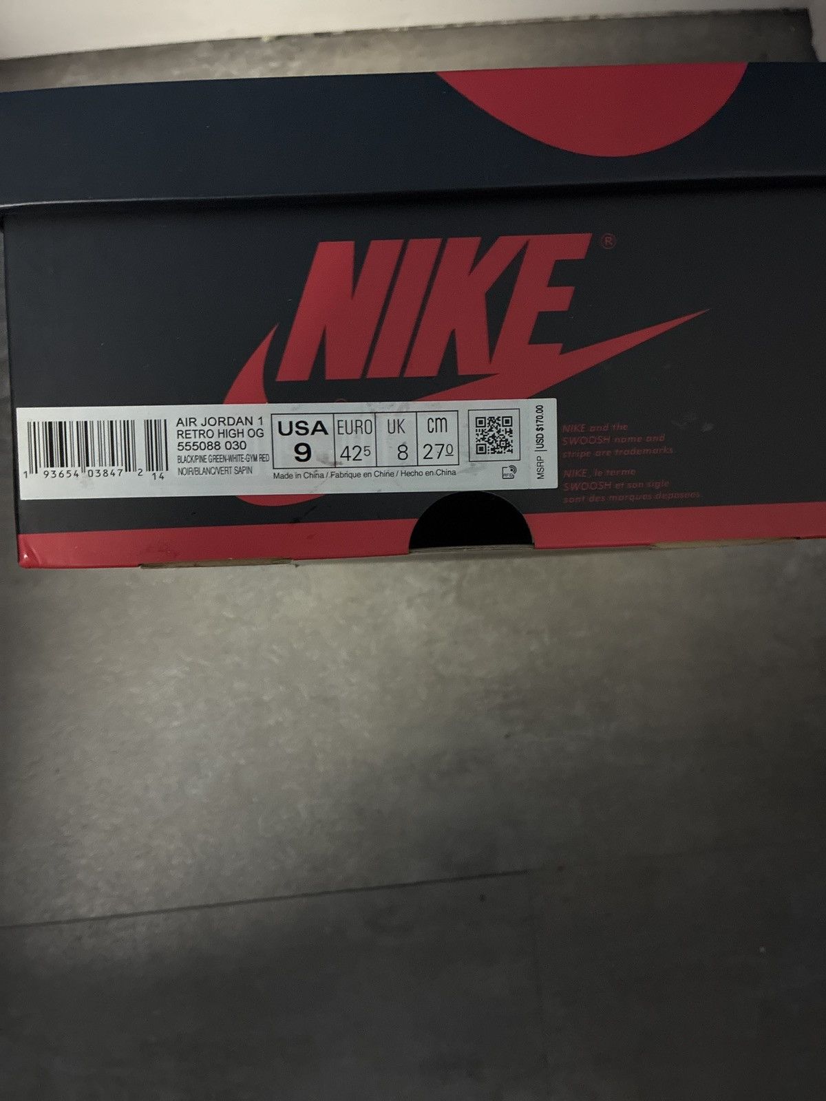 Jordan Brand Jordan 1 Pine Green Retro High Size US 9 / EU 42 - 7 Thumbnail