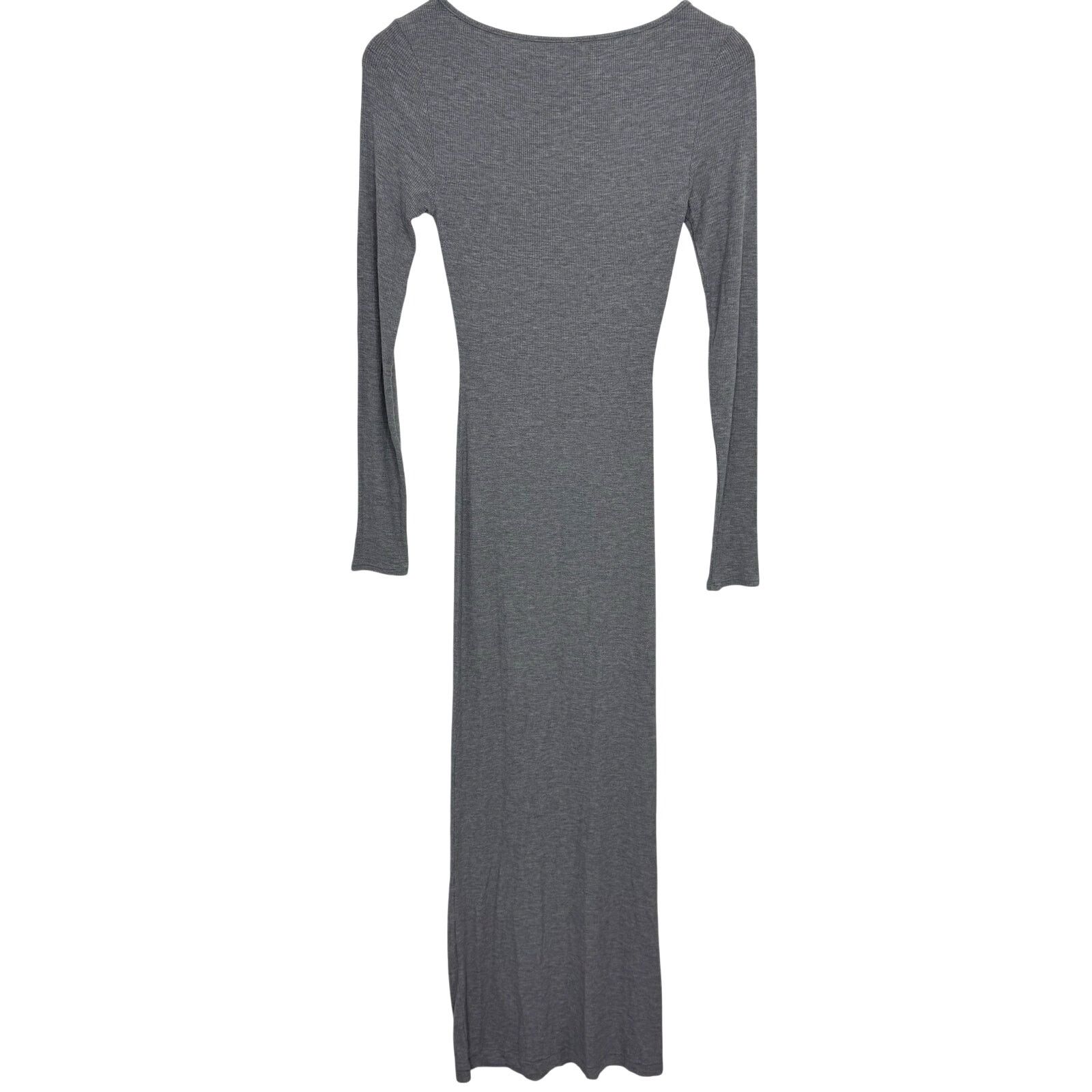 SKIMS Skims Soft Lounge Long Sleeve Dress Maxi Gray Size Small Size S / US 4 / IT 40 - 6 Thumbnail