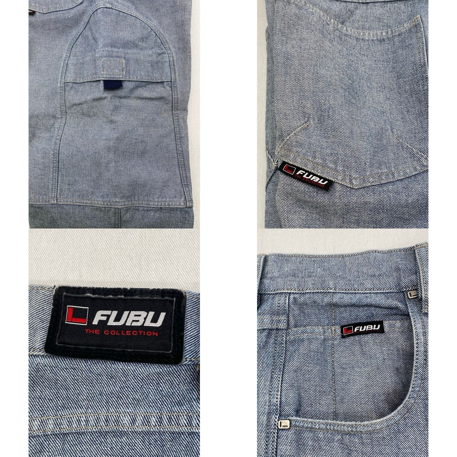 Fubu VINTAGE FUBU Jeans Men's 38x28 Cargo Patchwork Embroidered Denim 90s Hip Hop Wide-Leg Jeans Mens Size US 38 / EU 54 - 8 Thumbnail