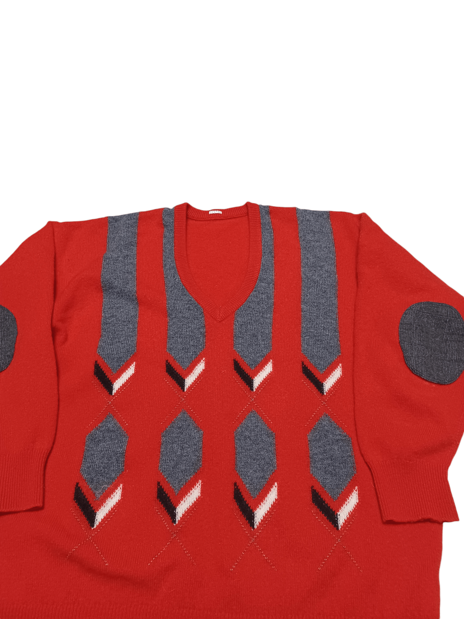Other VINTAGE 90S 100% LAMBSWOOL MADE IN UK SWEATER V-NECK Size US M / EU 48-50 / 2 - 2 Thumbnail