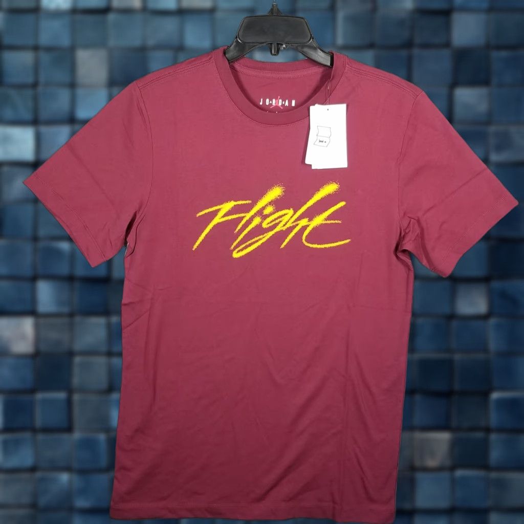 Nike Nike Air Jordan Flight Script Graphic T-Shirt Men's Small Maroon Basketball Michael Jordan 2020s Size US S / EU 44-46 / 1 - 1 Thumbnail