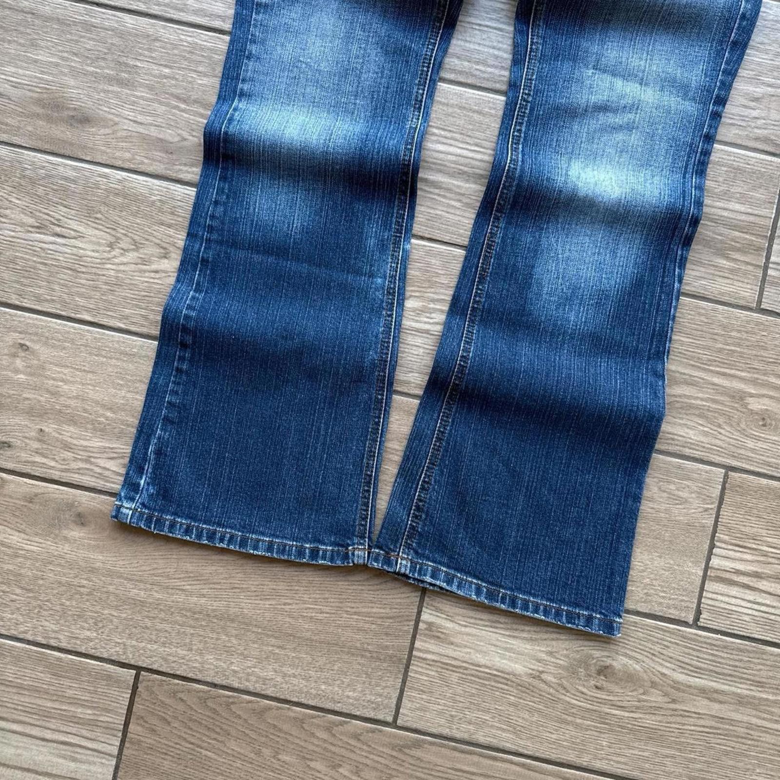L.E.I. Y2K Lei Sophia Flared Low rise 00 Embroidered Jeans Size 34" / US 12 / IT 48 - 8 Thumbnail