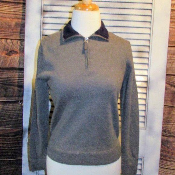 Nordstrom John W. Nordstrom Sm Merino Wool 1/4 Zip Sweater Size S / US 4 / IT 40 - 8 Thumbnail