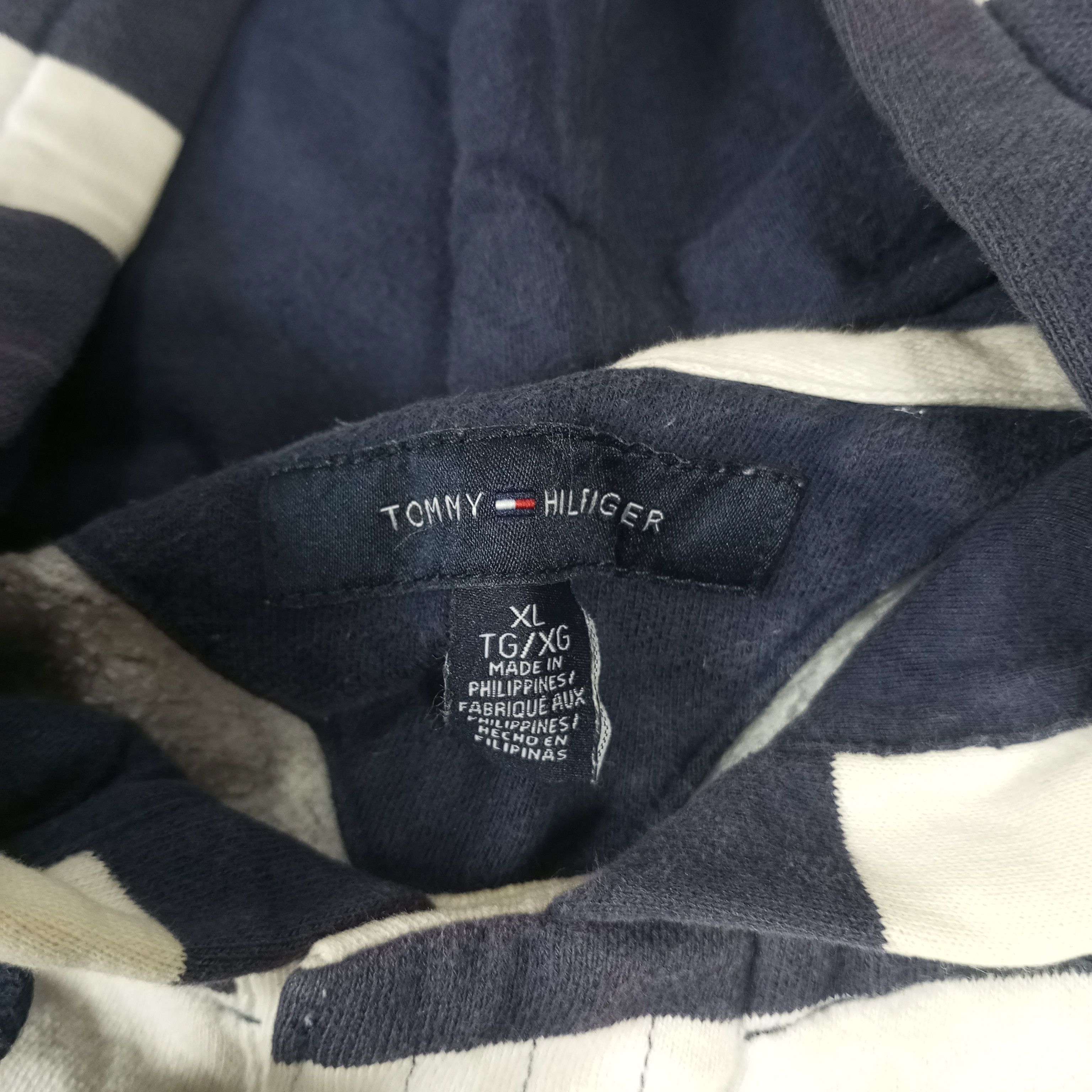 Tommy Hilfiger Tommy Hilfiger Center Spellout Stripes Design Hoodies Size US XL / EU 56 / 4 - 5 Thumbnail