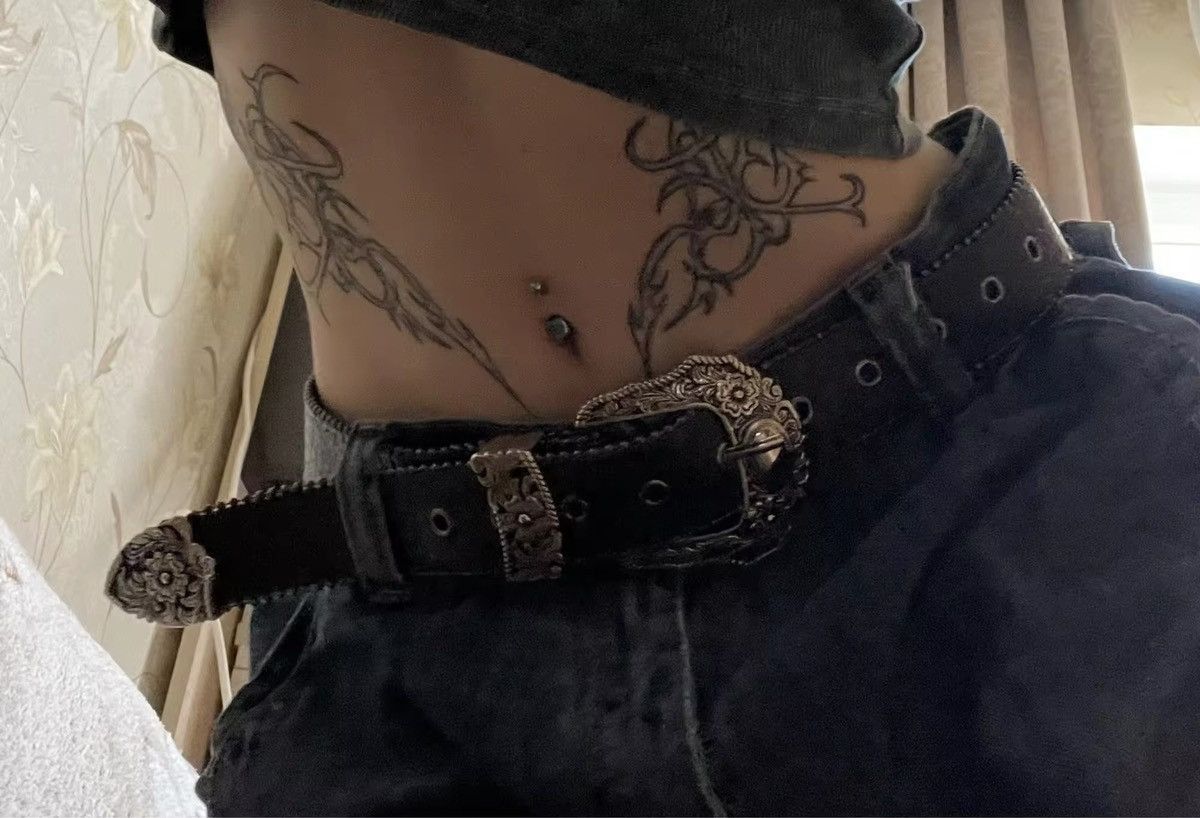 Cowboy Equipment × Leather american western silver snakeskin pu leather belt Size ONE SIZE - 7 Thumbnail