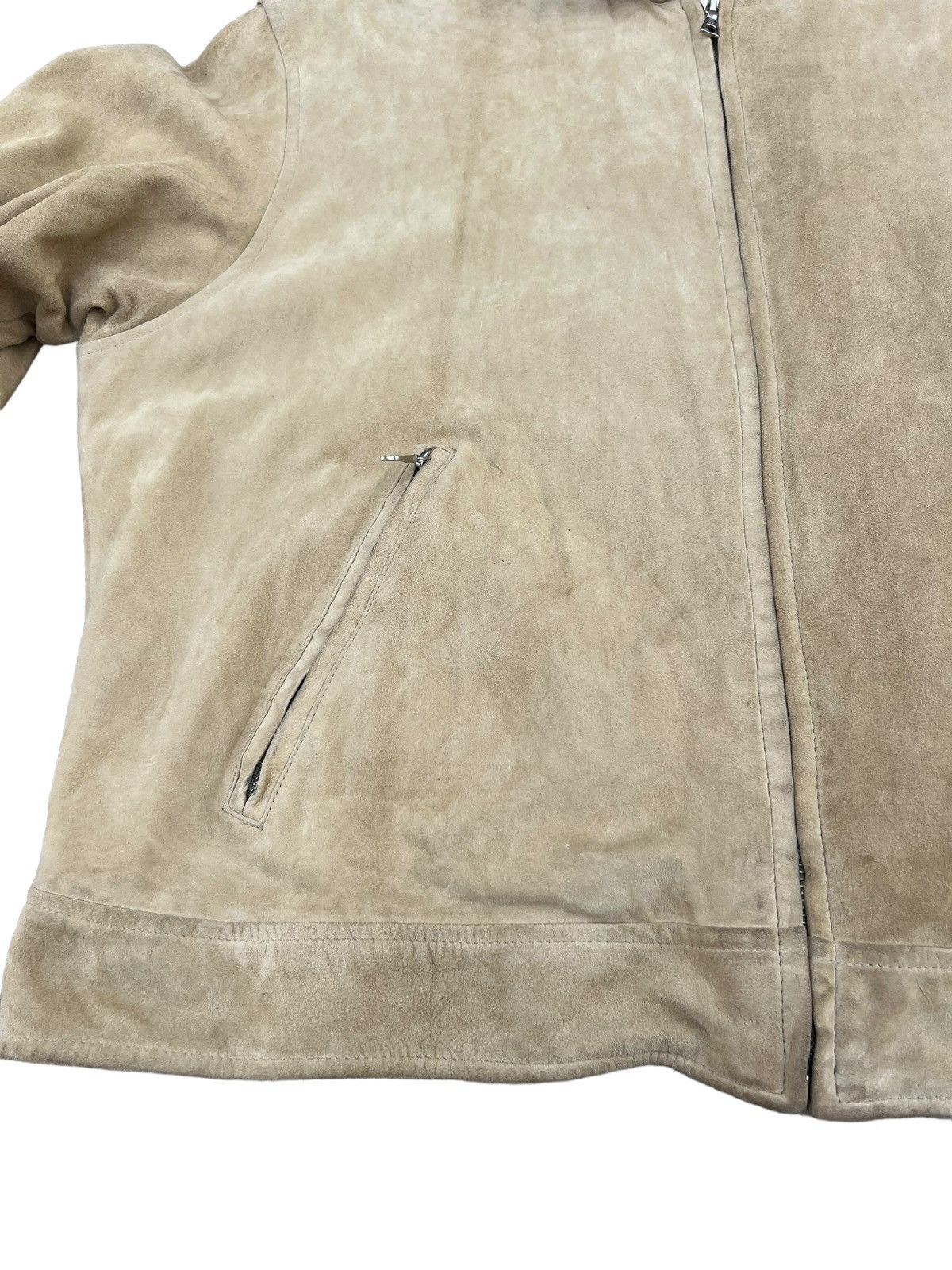 DKNY RARE! Vintage 90s DKNY Patina Suede Leather Jacket Size US XL / EU 56 / 4 - 7 Thumbnail