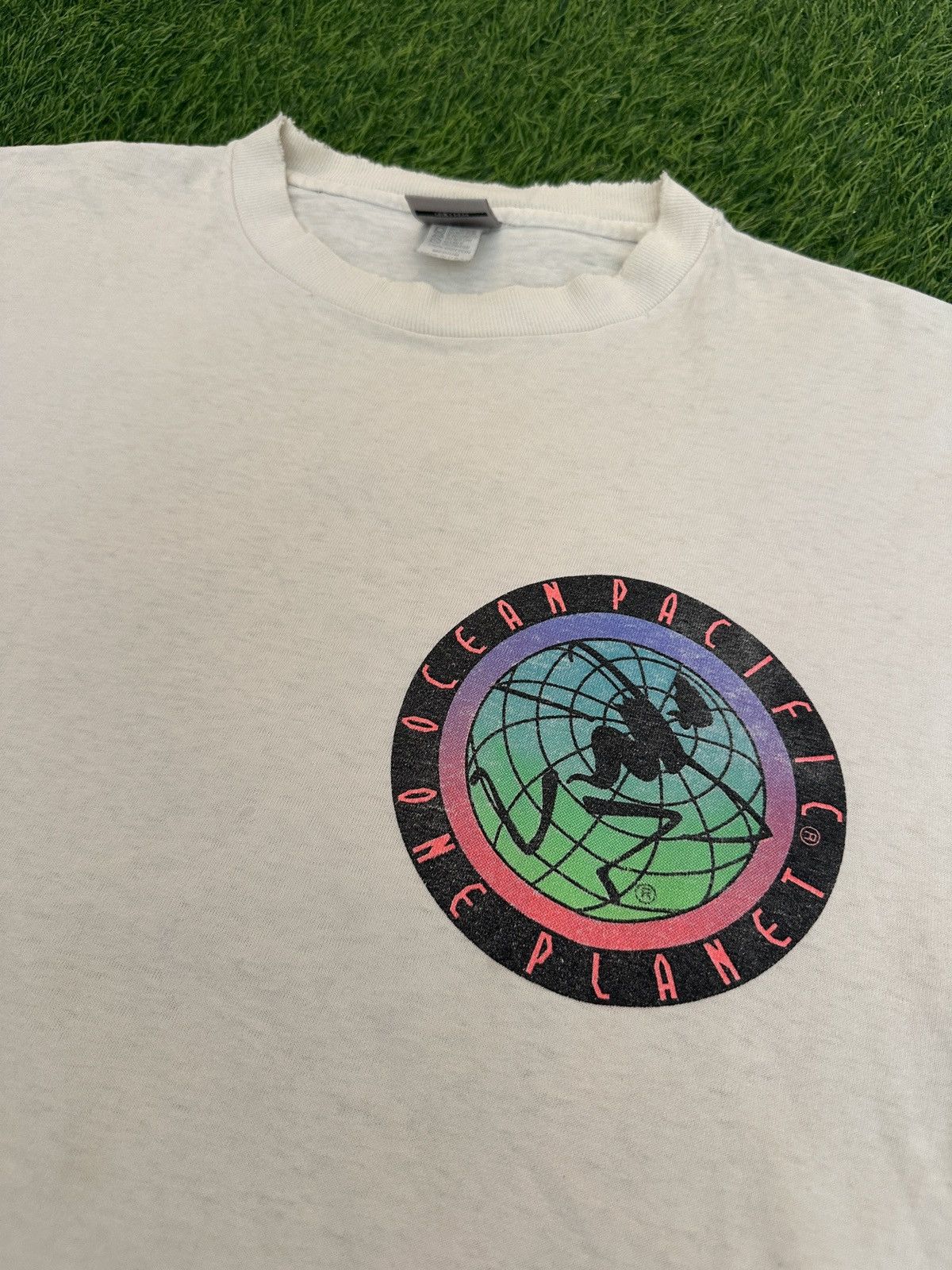 Ocean Pacific Vintage ocean pacific one planet thrashed tee shirt size M Size US M / EU 48-50 / 2 - 3 Thumbnail