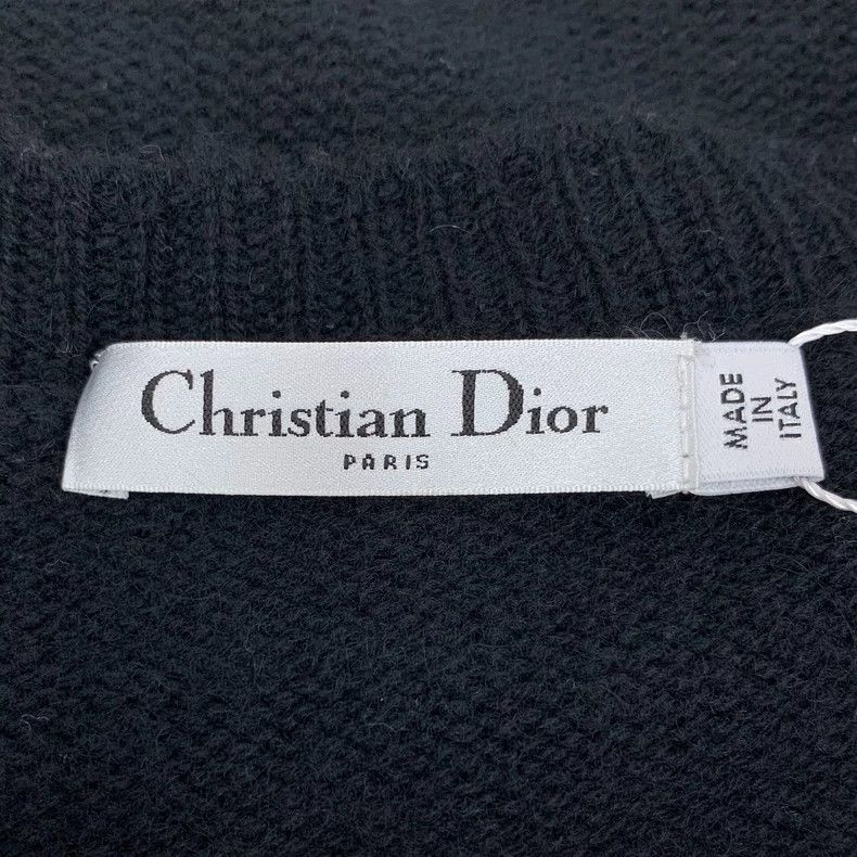 Dior Dior Black cashmere tassel round-neck long-sleeved knitted Size M / US 6-8 / IT 42-44 - 5 Thumbnail