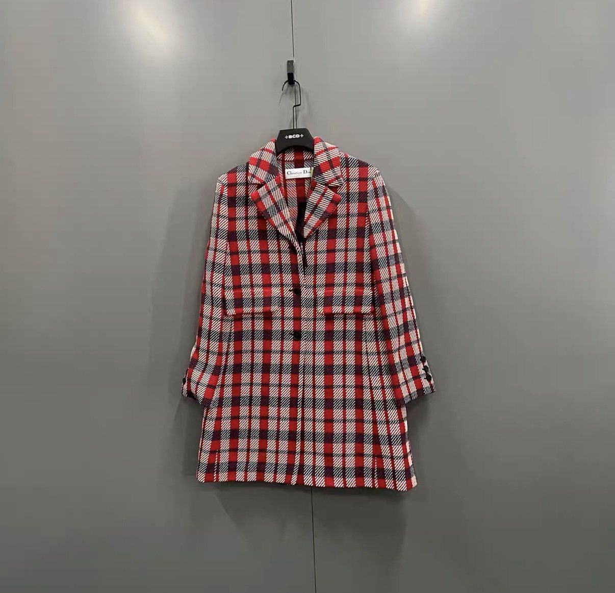 Dior Dior Check Lapel Coat J41 Size S / US 4 / IT 40 - 1 Thumbnail