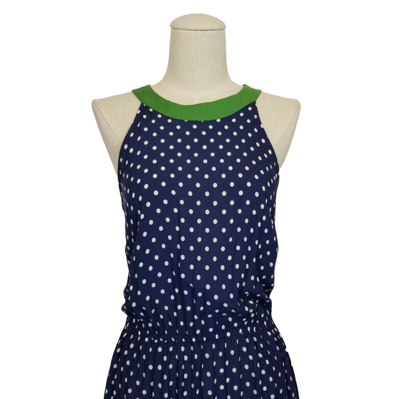 Anthropologie Anthropologie Lilka Polka Dot Dress Navy Blue Small Size S / US 4 / IT 40 - 2 Thumbnail